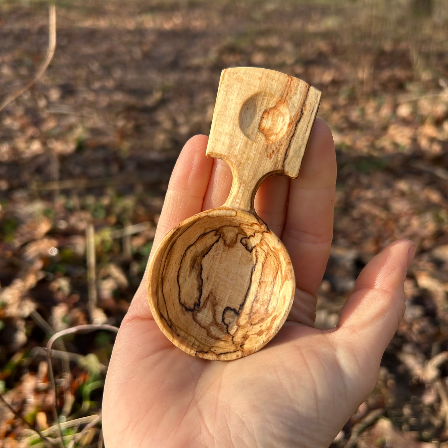 ~ Circles ~ Coffee Scoop ~ Spalted Beech