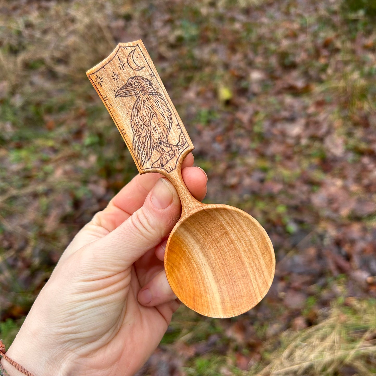 Raven Moon ~ Scoop ~ Cherry Wood