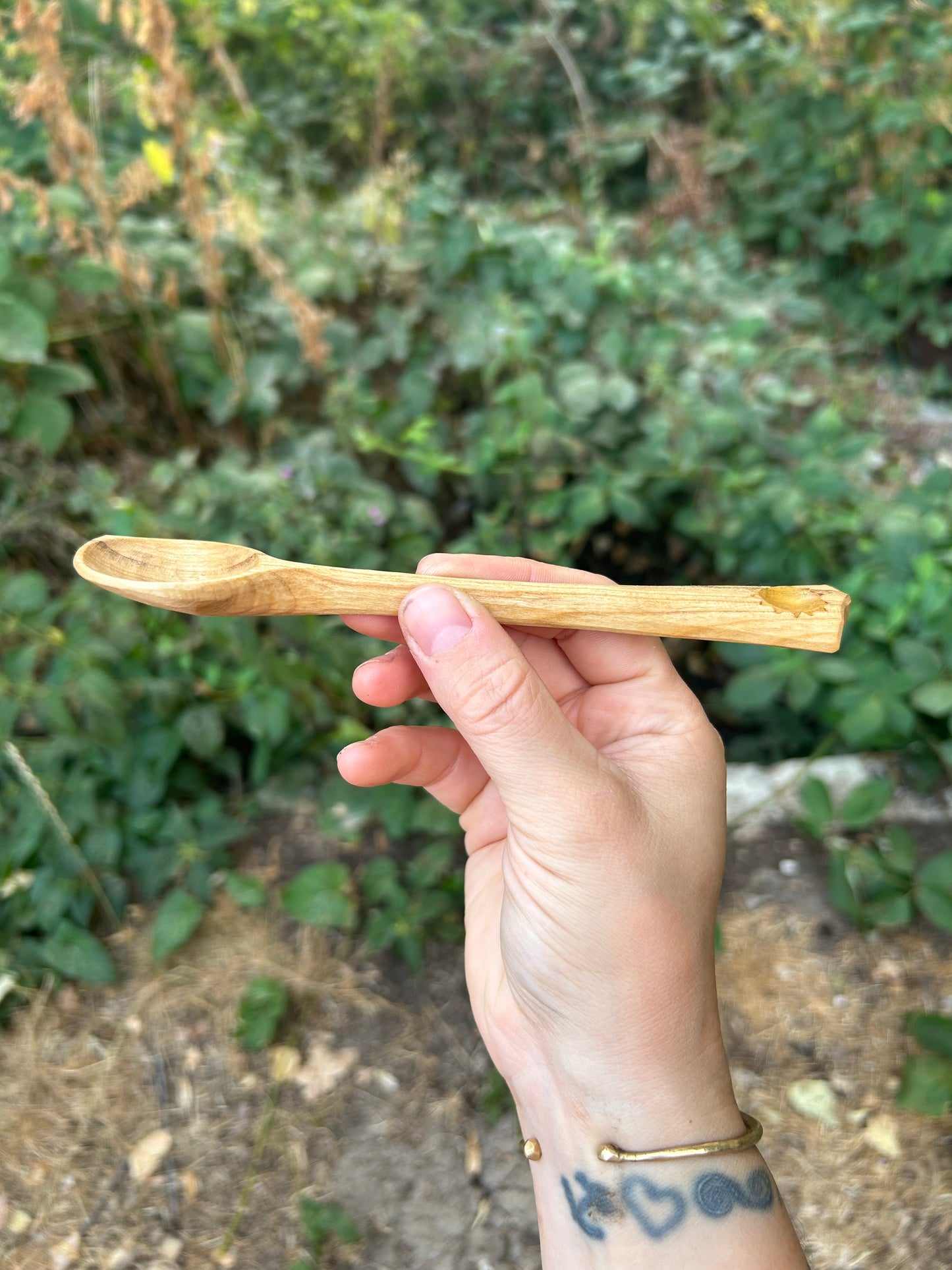 Sol ~ Long Handled Teaspoon ~ Cherry Wood