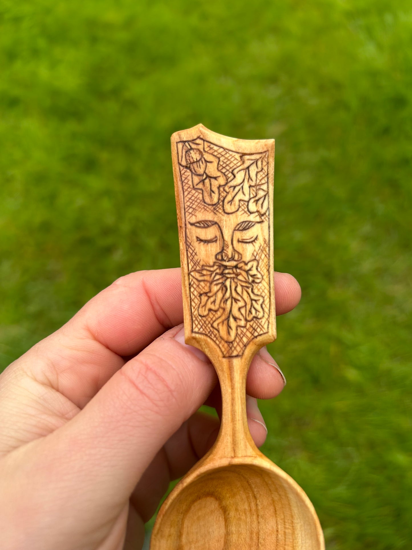 The Green Man ~ Coffee Scoop ~ Cherry Wood