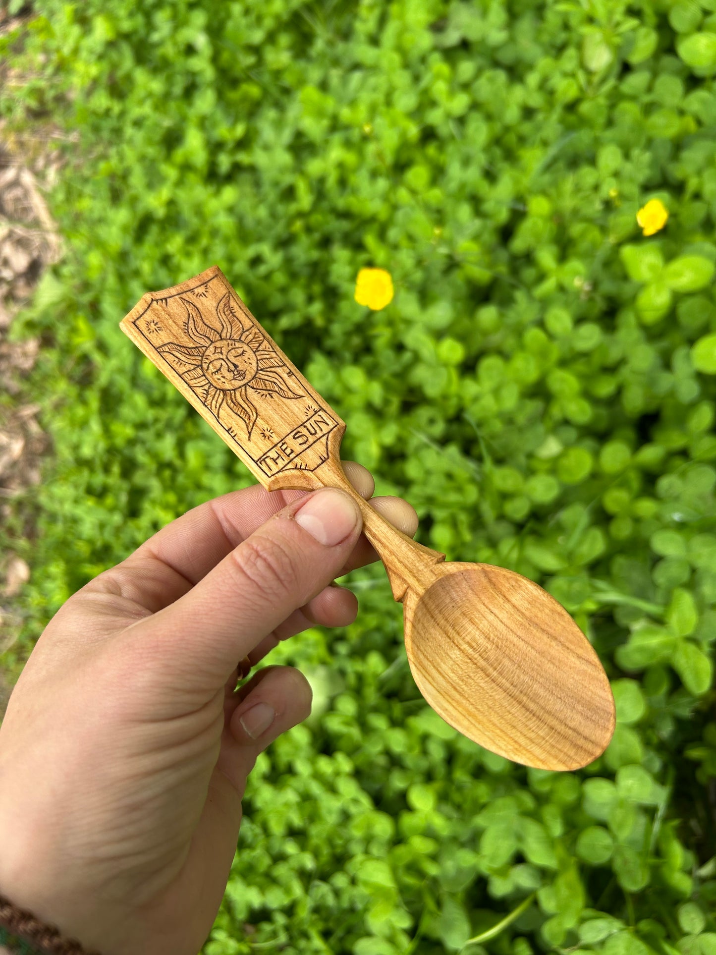 The Sun and The Moon ~ Set of Two ~ Cherry Wood