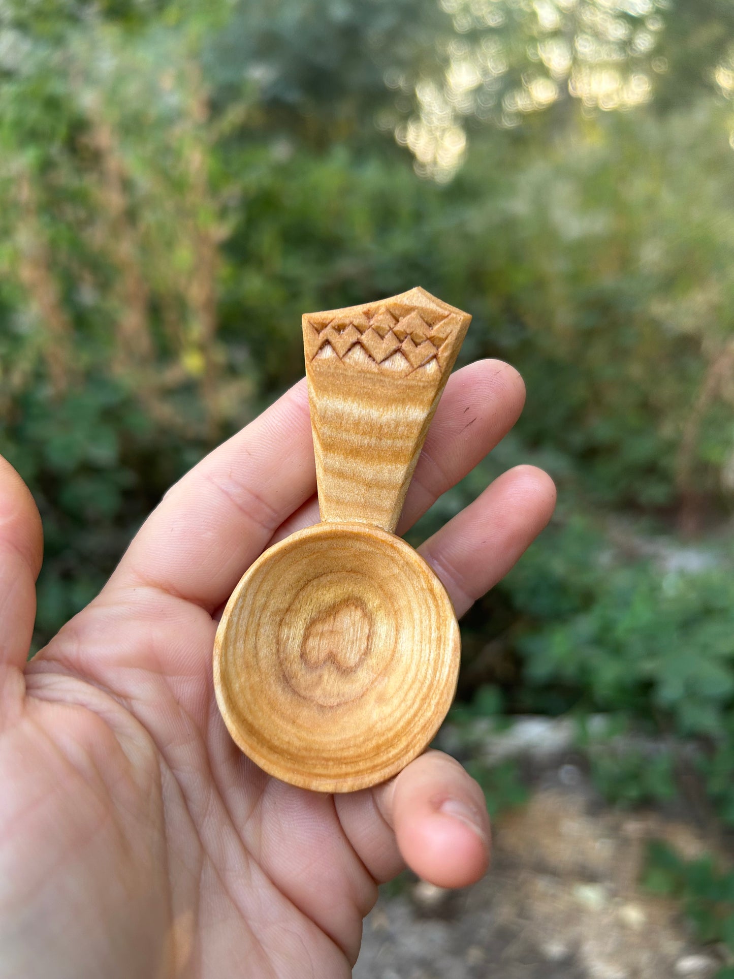 Mountains ~ Caddy Spoon ~ Cherry Wood