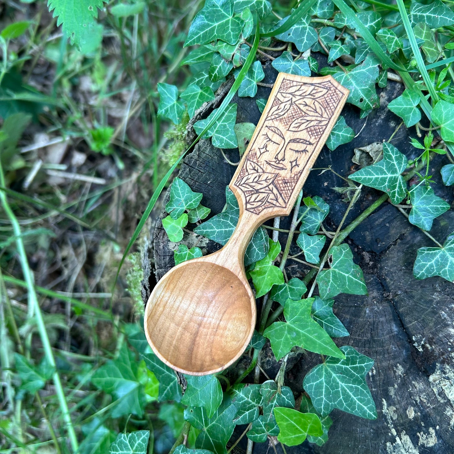 Lady of the Woods ~ coffee scoop ~ Cherry wood