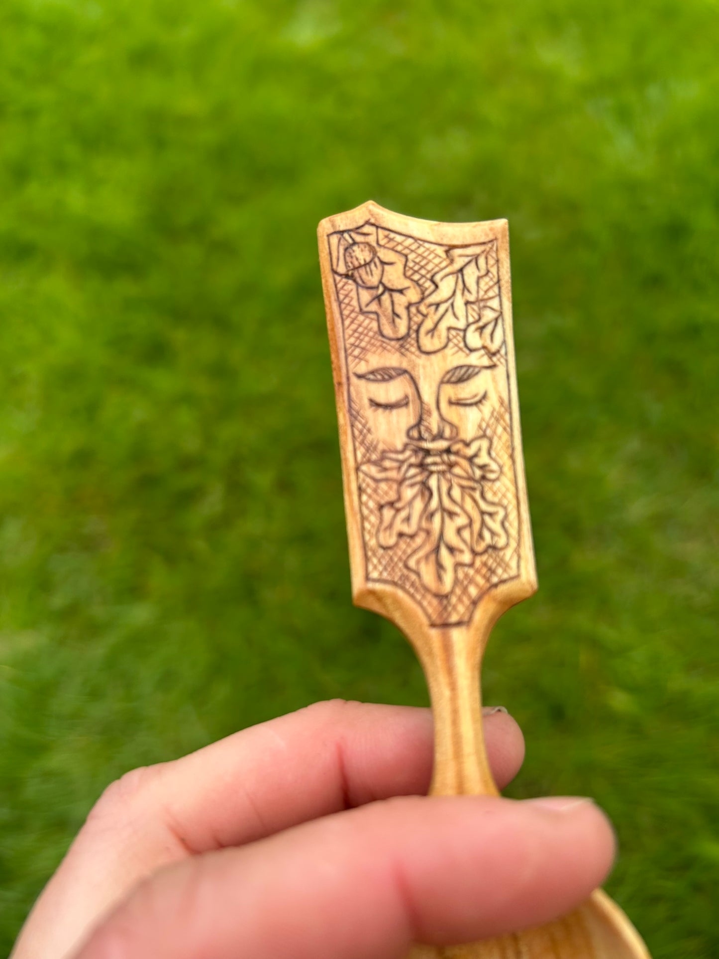 The Green Man ~ Coffee Scoop ~ Cherry Wood