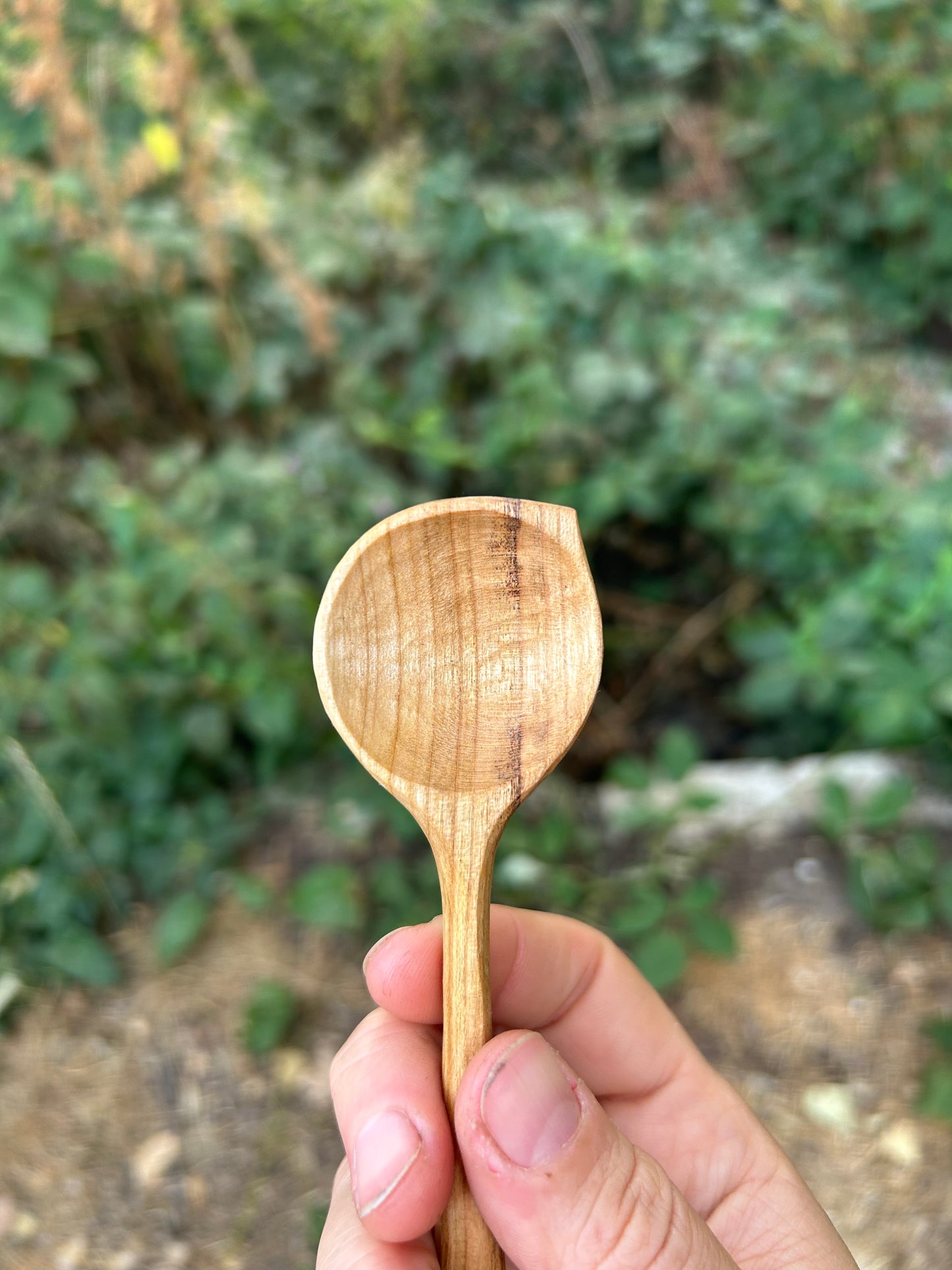 Sol ~ Long Handled Teaspoon ~ Cherry Wood