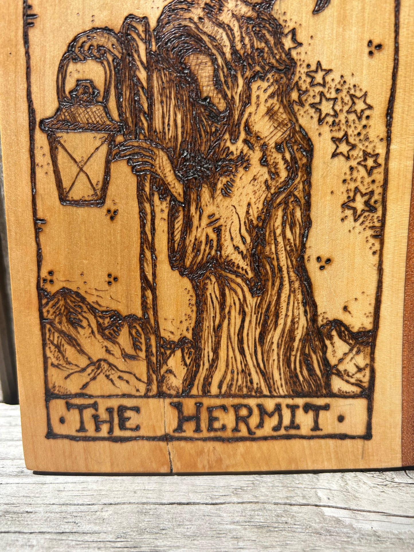 The Hermit ~ Tarot Design ~ Pyrography Art