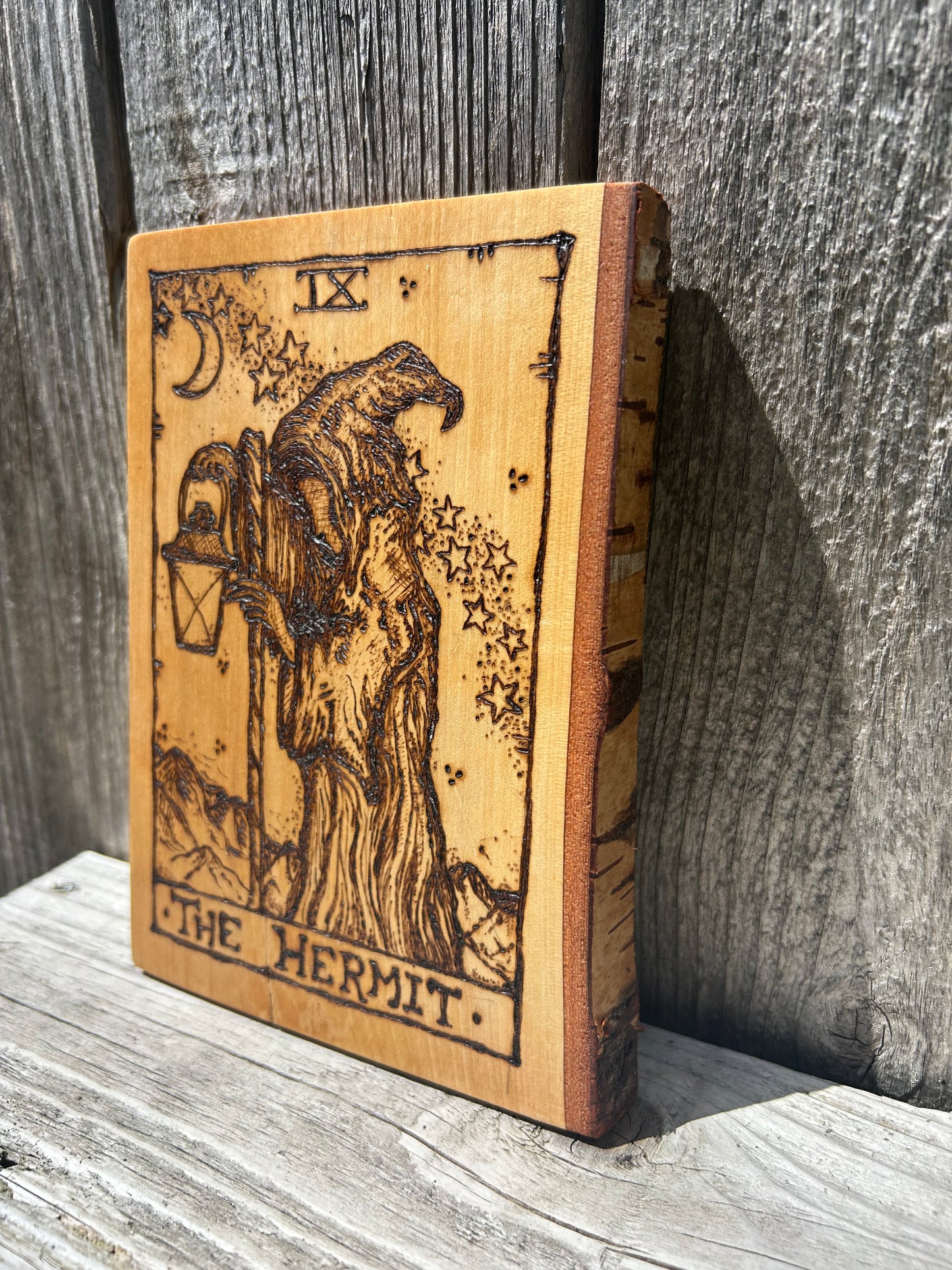 The Hermit ~ Tarot Design ~ Pyrography Art