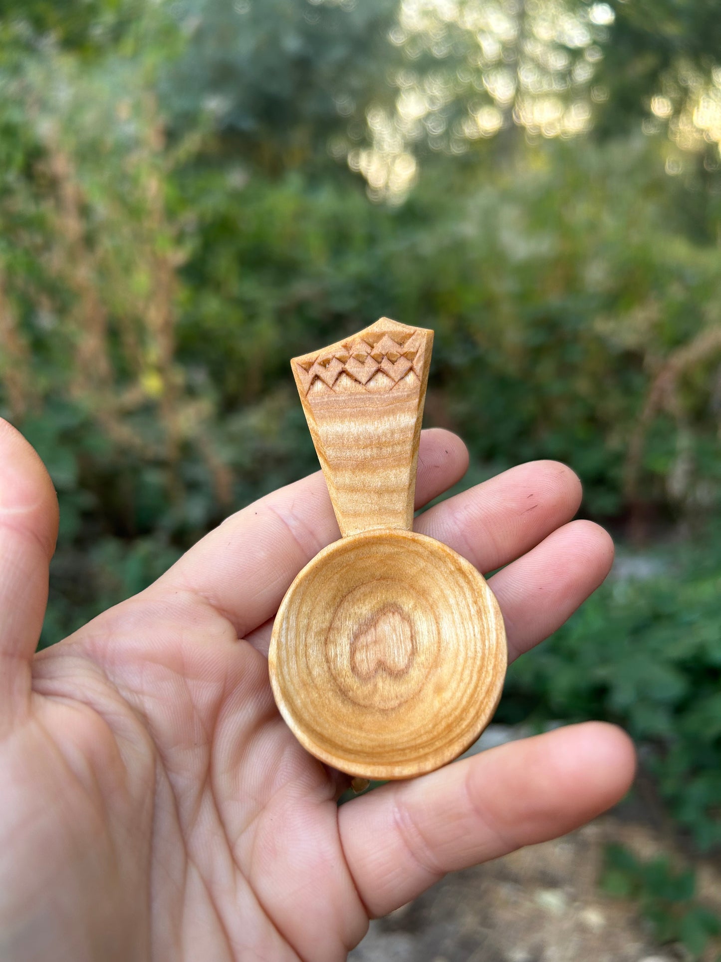 Mountains ~ Caddy Spoon ~ Cherry Wood