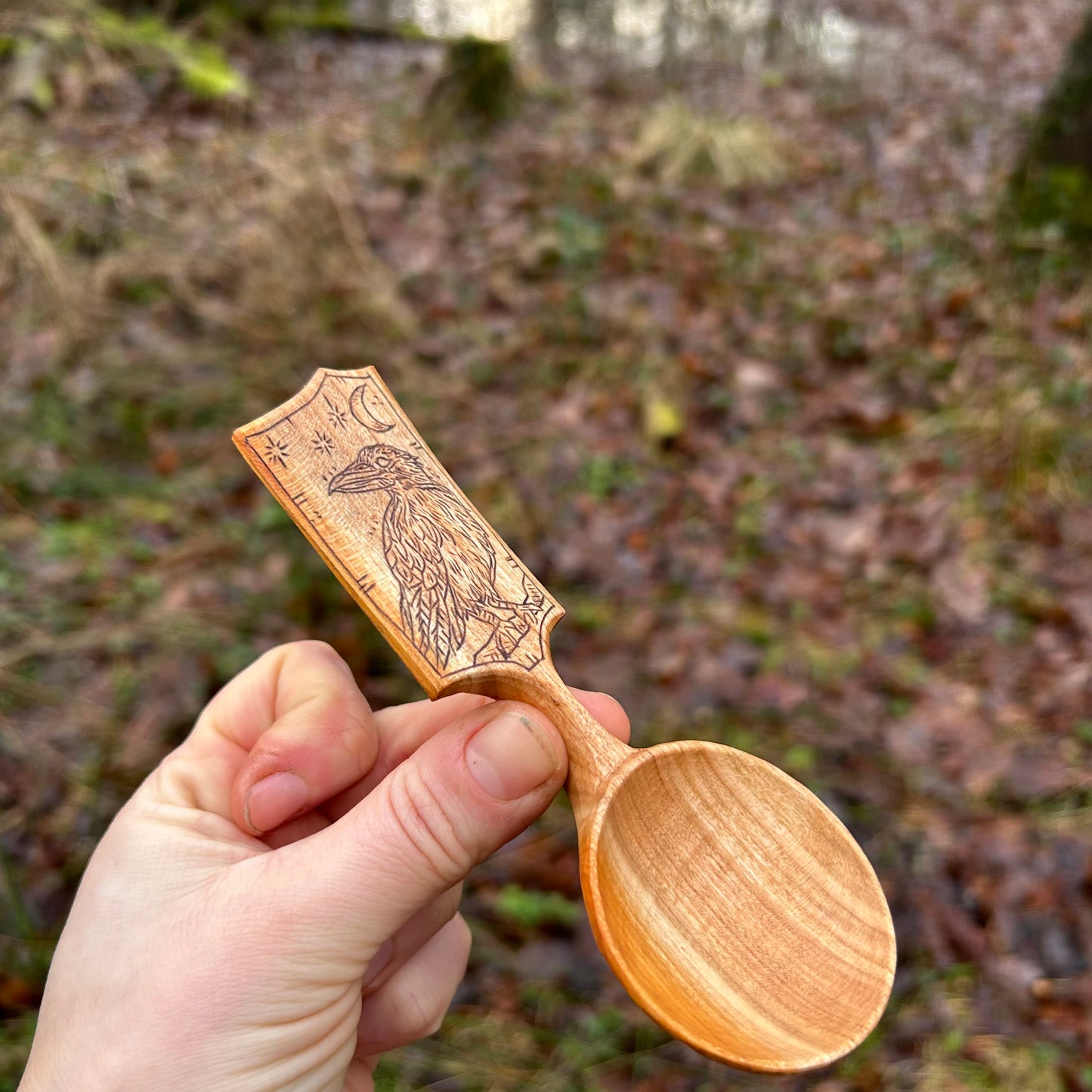Raven Moon ~ Scoop ~ Cherry Wood