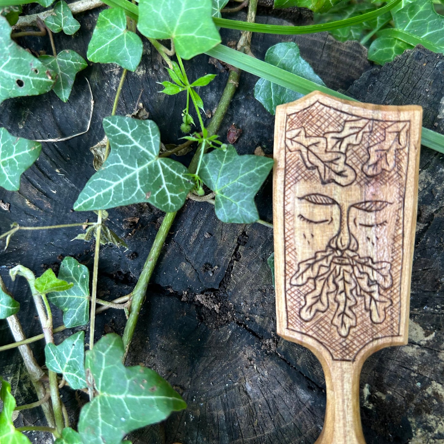The Green Man ~ Coffee Scoop ~ Cherry Wood