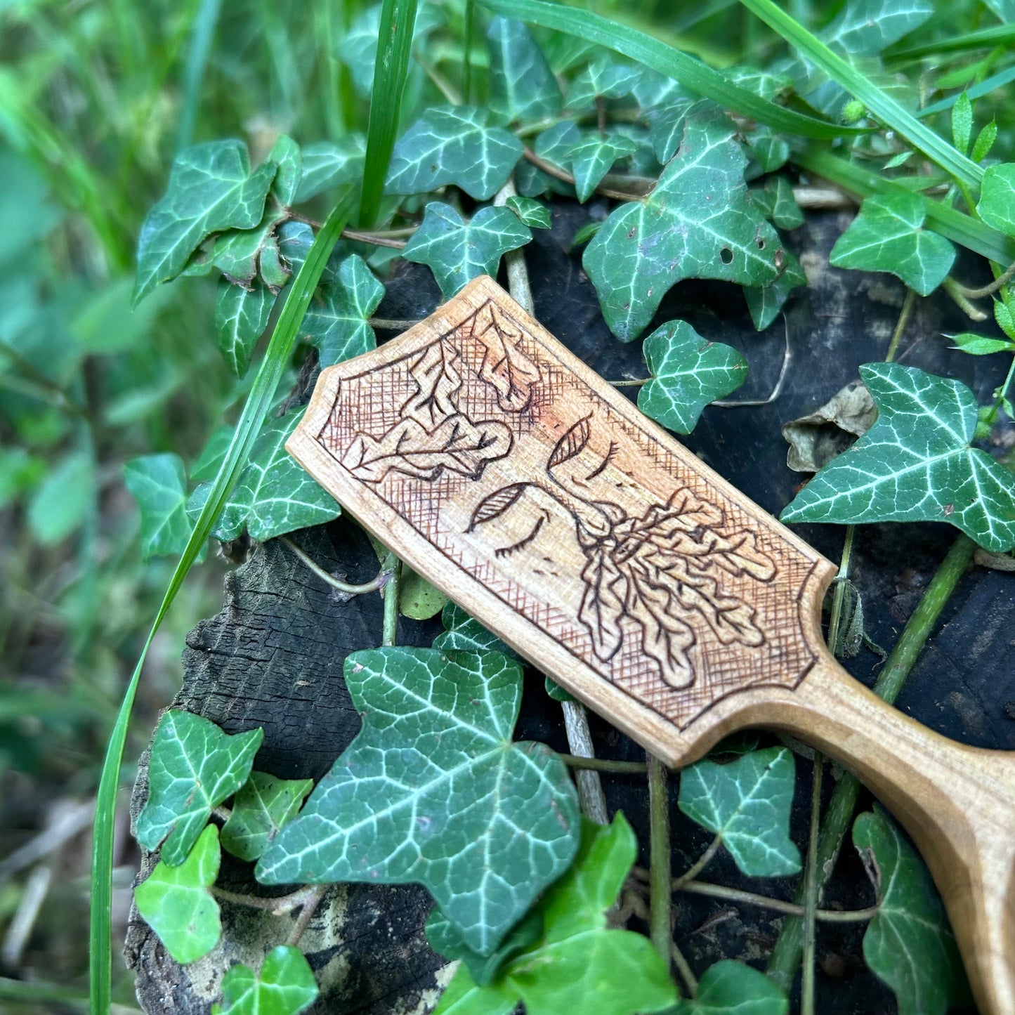 The Green Man ~ Coffee Scoop ~ Cherry Wood