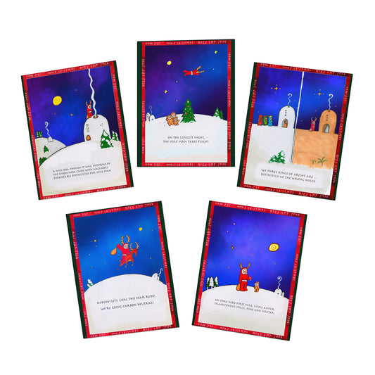 Yuletide Greeting Cards by Oliver Lavery (5-Pack)