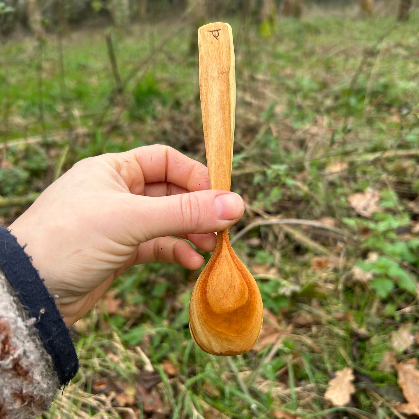 Tribal Zig-Zag Eating Spoon - Cherry