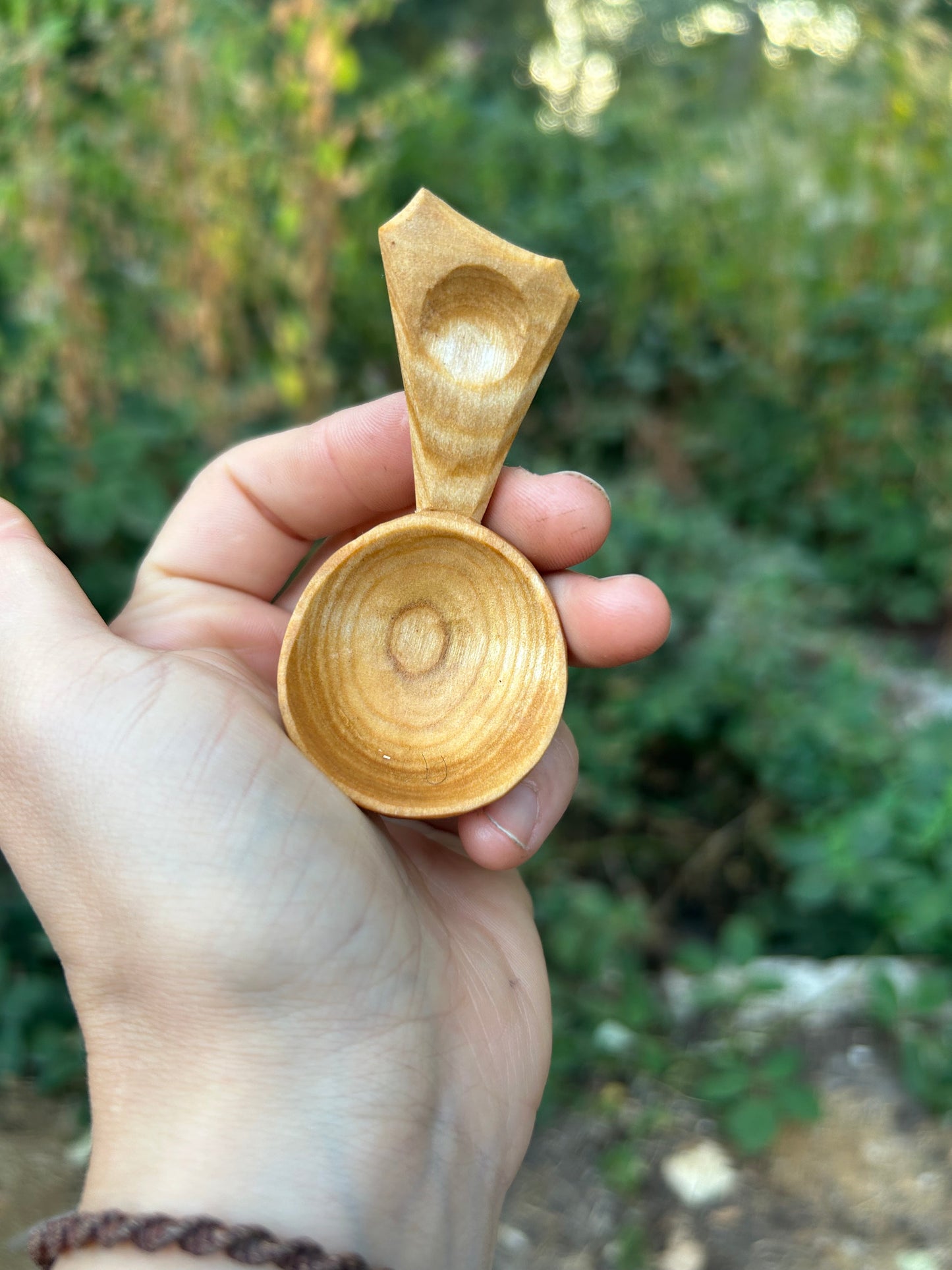 Circles ~ Caddy Spoon ~ Cherry Wood