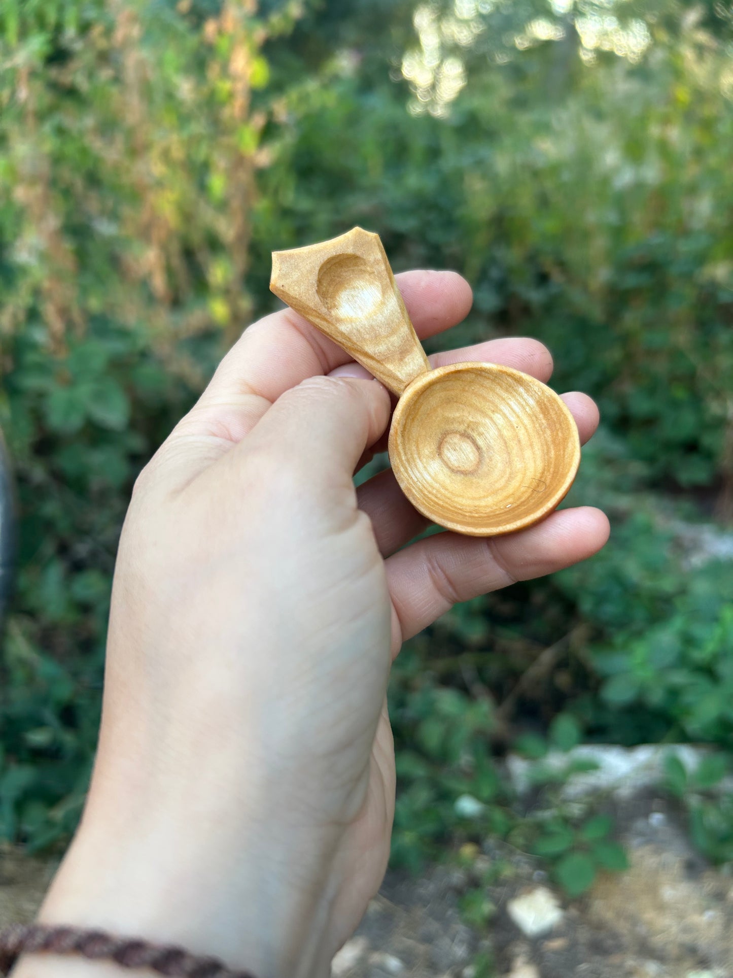 Circles ~ Caddy Spoon ~ Cherry Wood