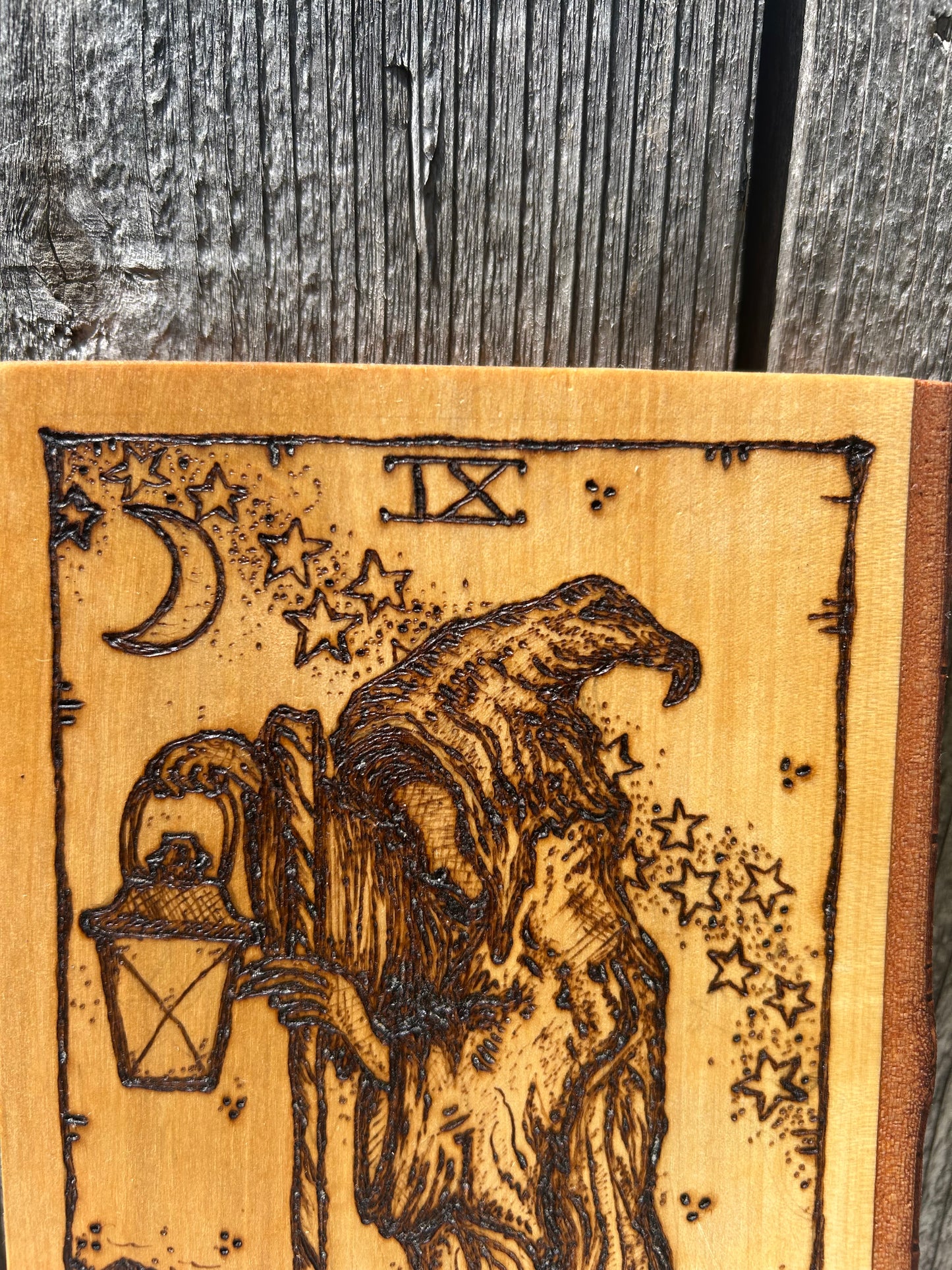 The Hermit ~ Tarot Design ~ Pyrography Art