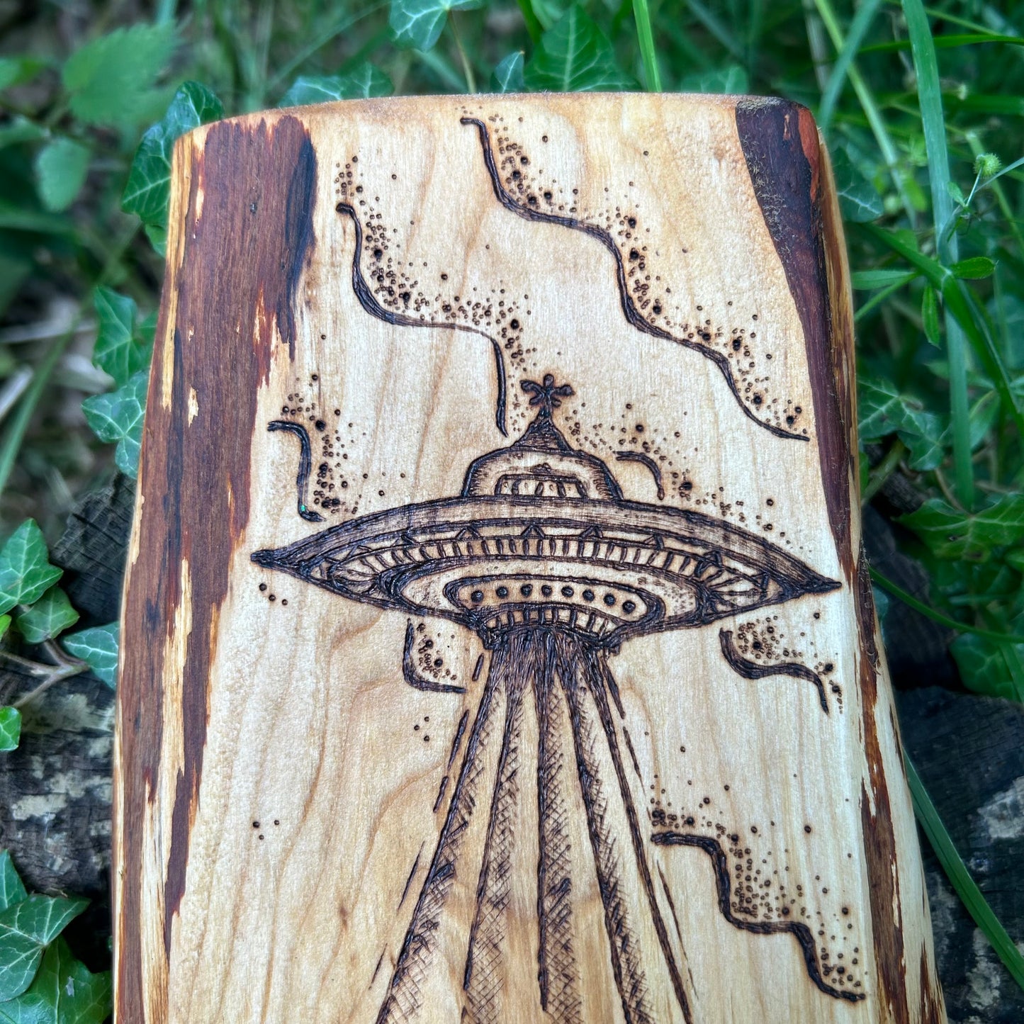 Strange Things at Silbury Hill ~ Pyrography Wall Art