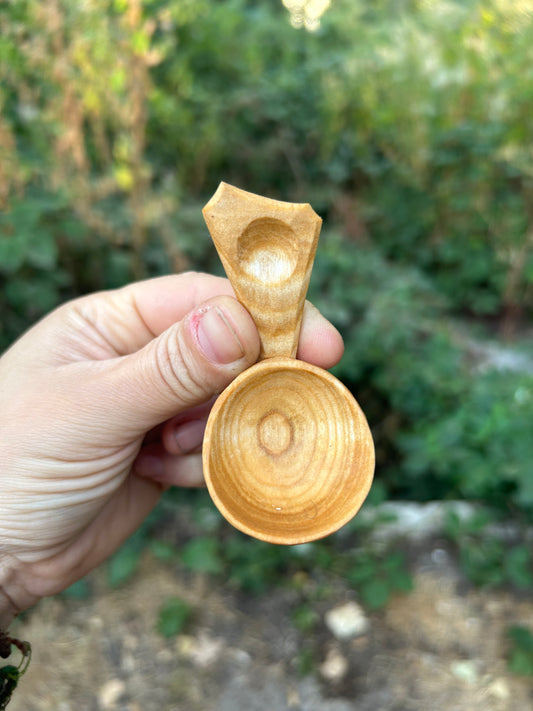 Circles ~ Caddy Spoon ~ Cherry Wood