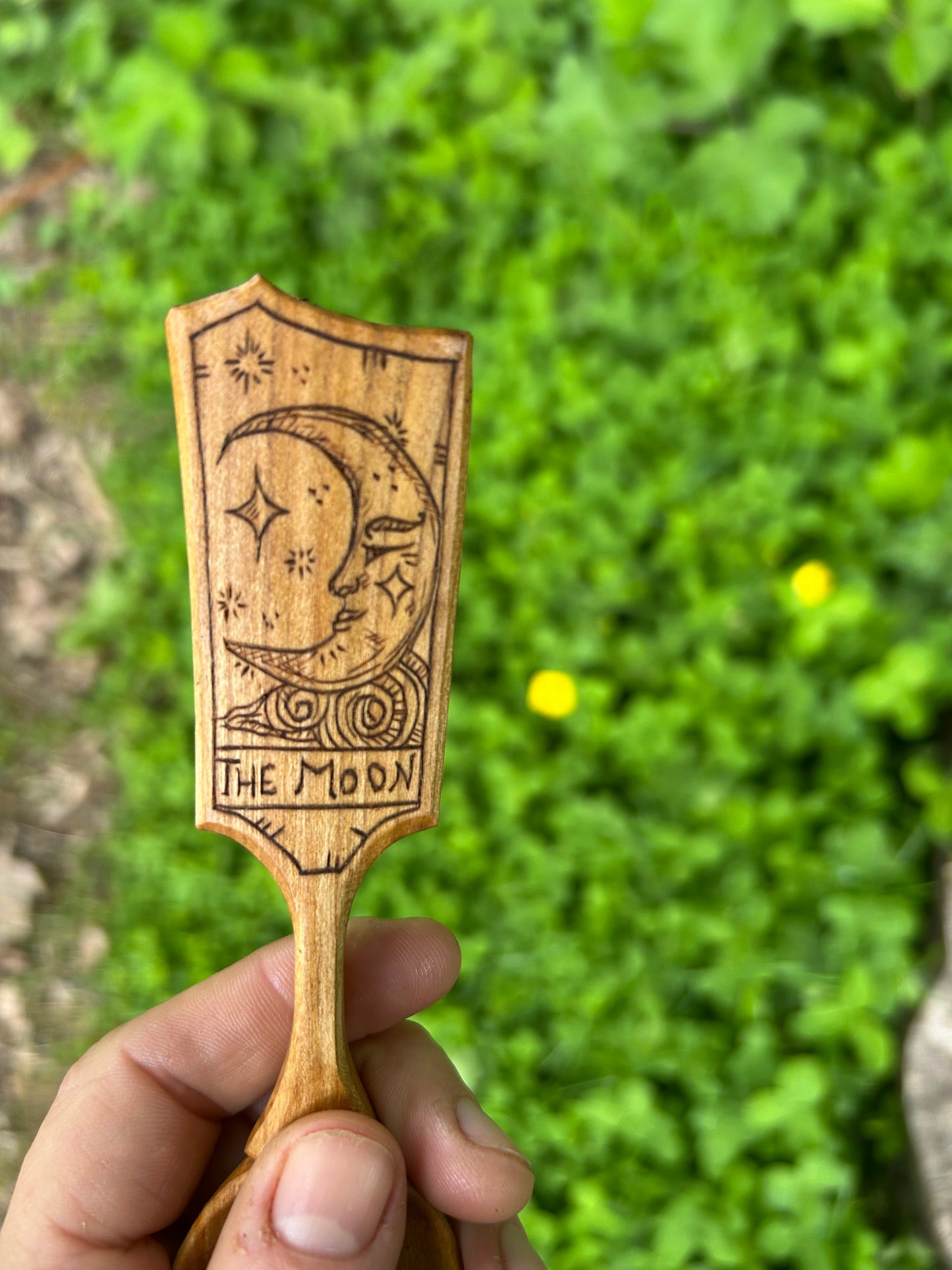 The Sun and The Moon ~ Set of Two ~ Cherry Wood