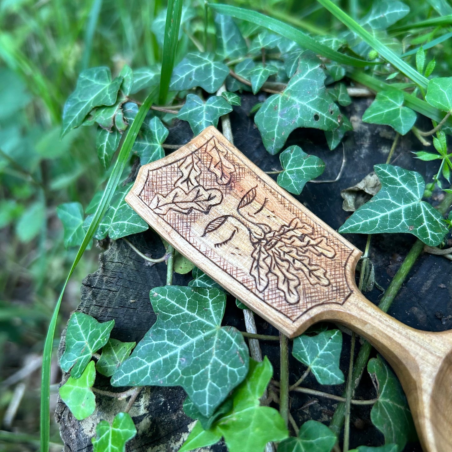 The Green Man ~ Coffee Scoop ~ Cherry Wood