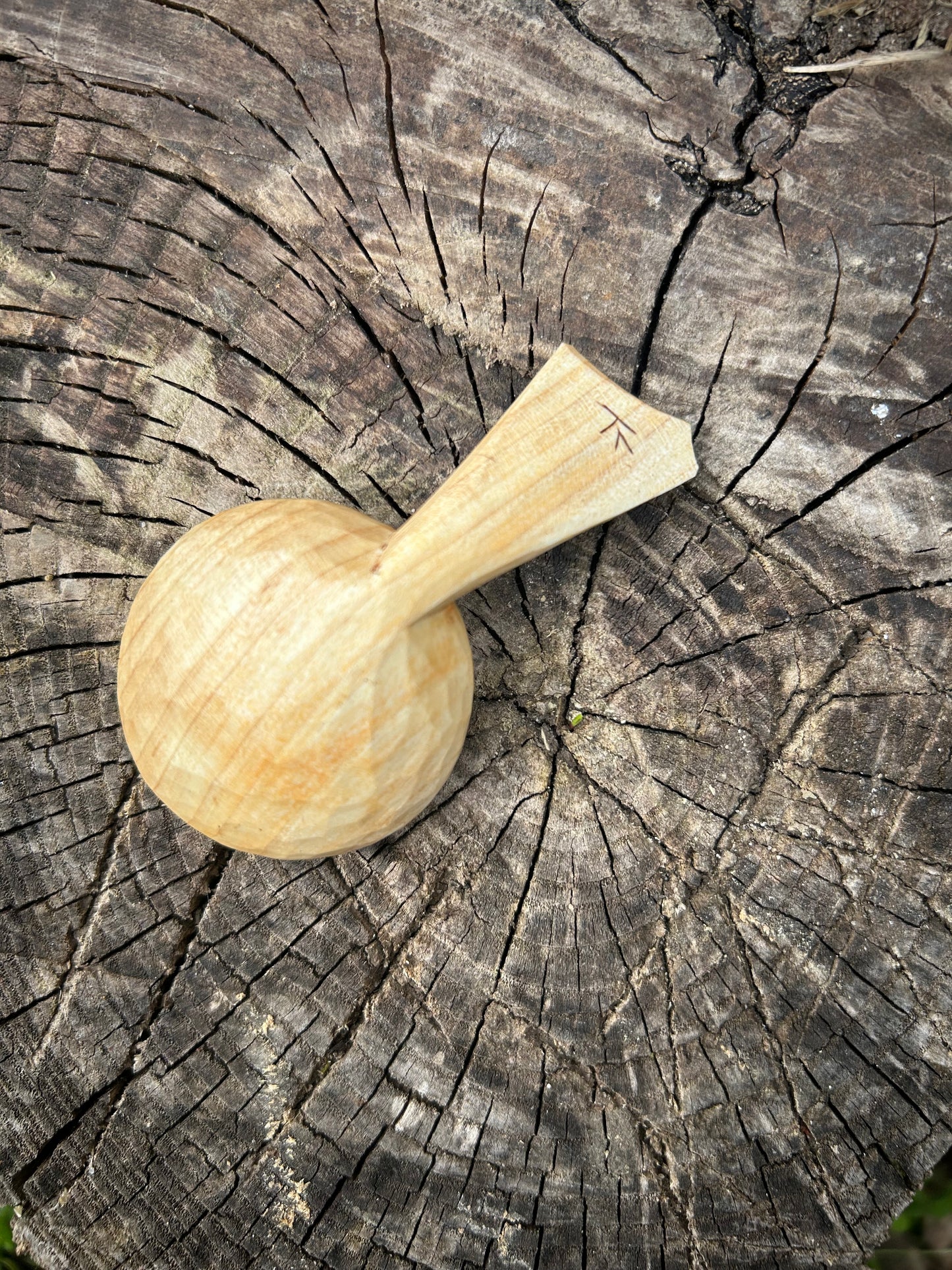 Celtic Caddy Spoon ~ Triquertra ~ Cherry Wood
