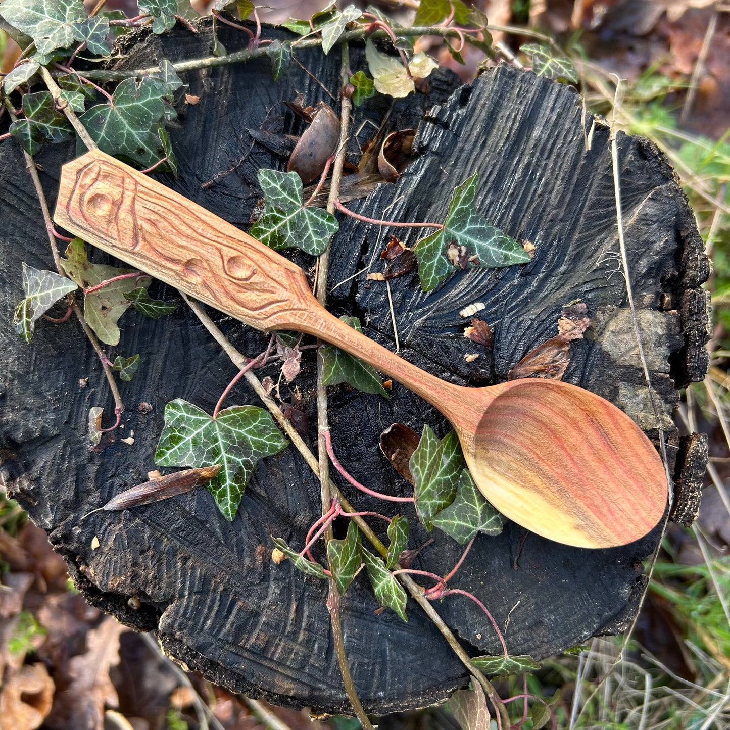~ Curve ~ Plum Wood ~ Eating Spoon