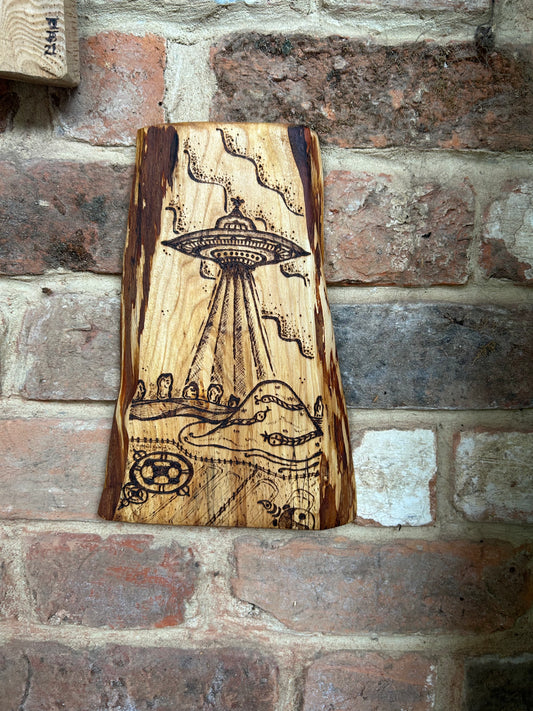Strange Things at Silbury Hill ~ Pyrography Wall Art