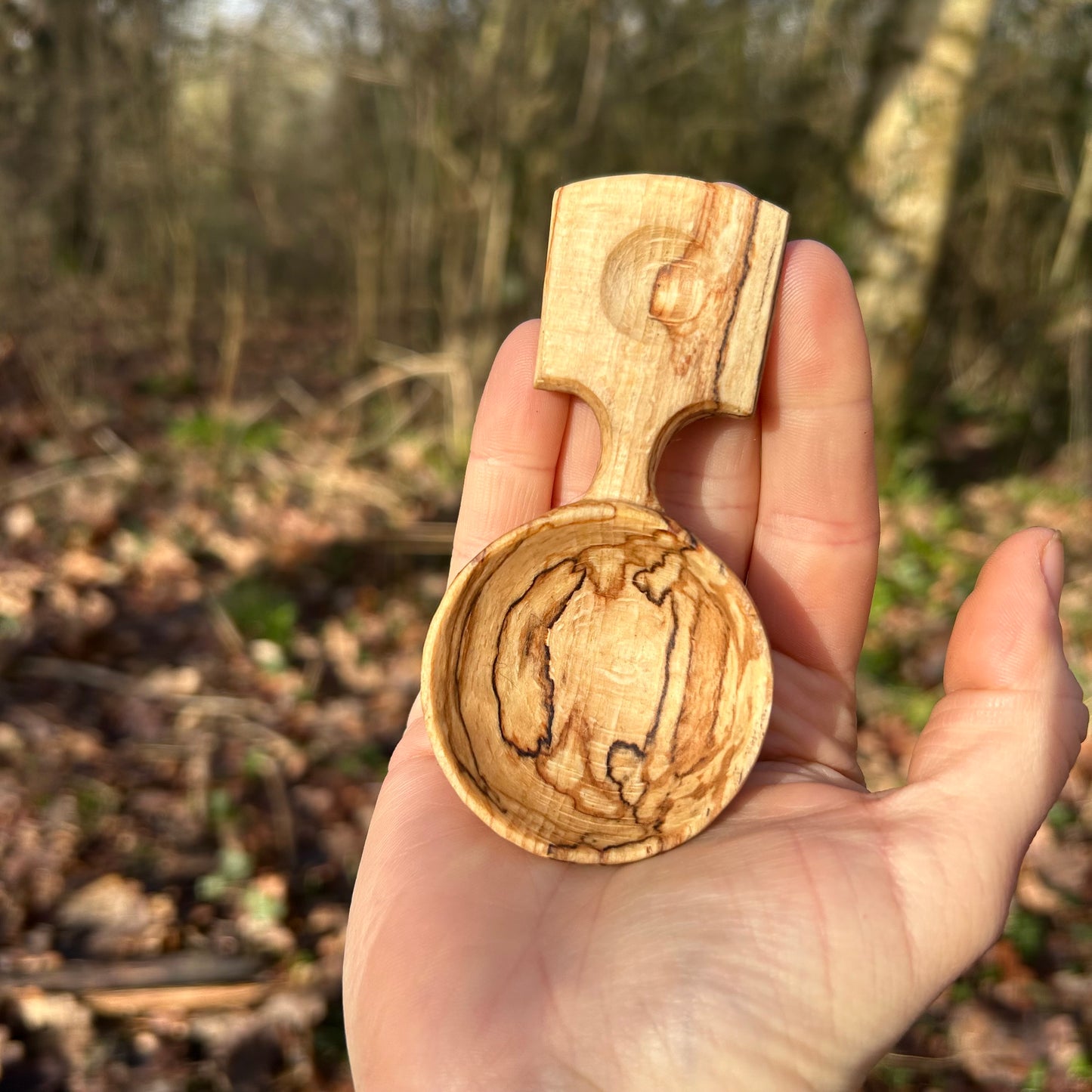 ~ Circles ~ Coffee Scoop ~ Spalted Beech