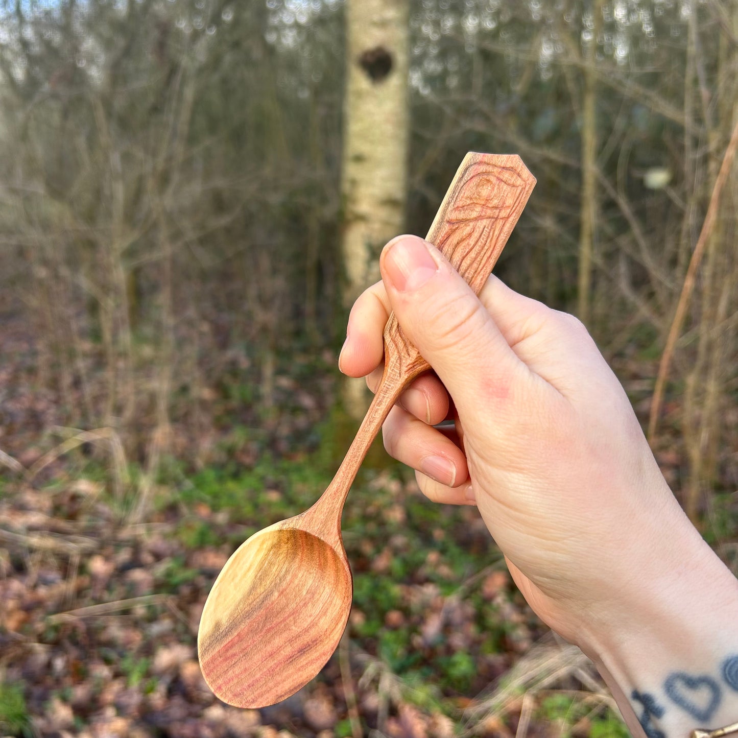 ~ Curve ~ Plum Wood ~ Eating Spoon