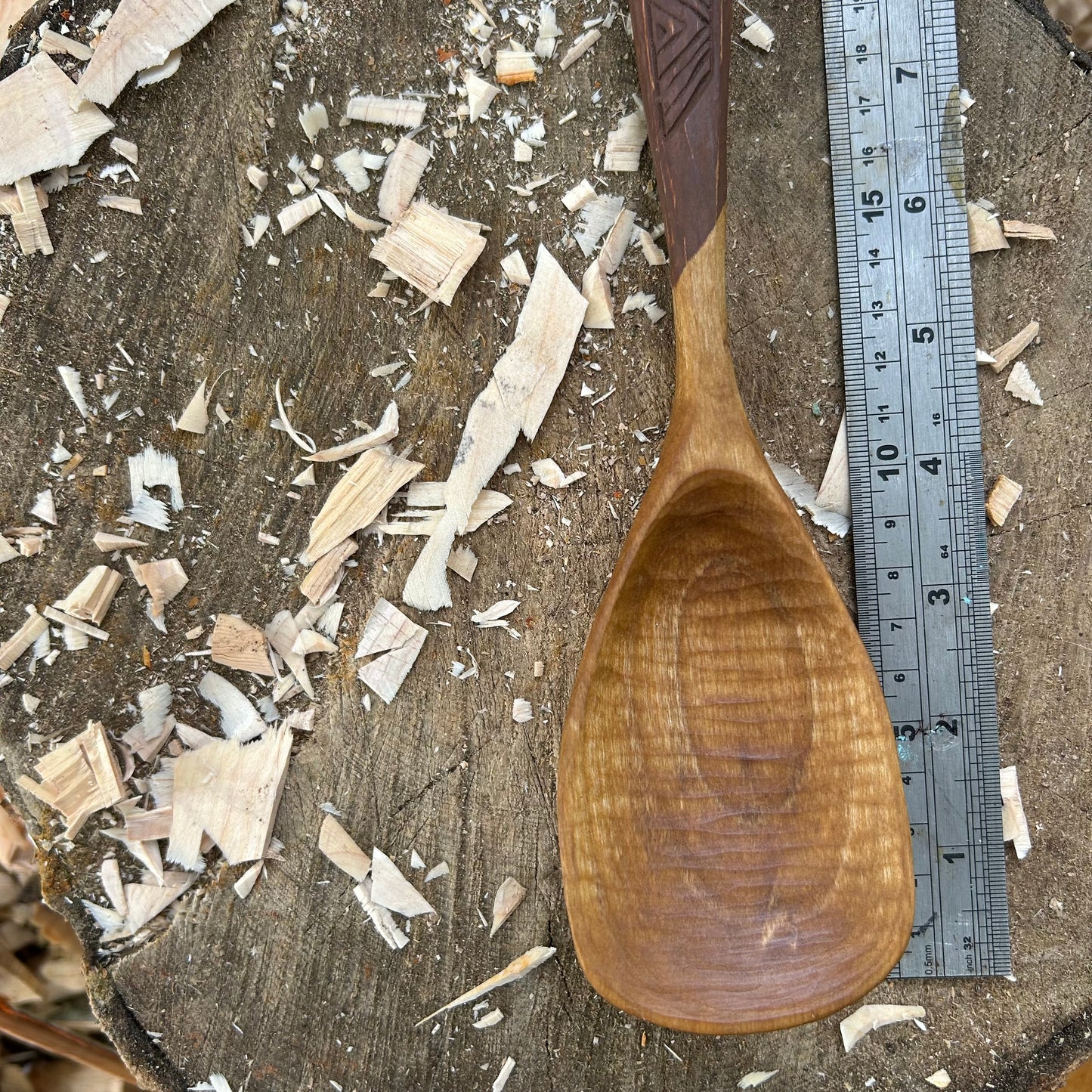 ~ Sharing ~ Serving Spoon ~ Cherry Wood