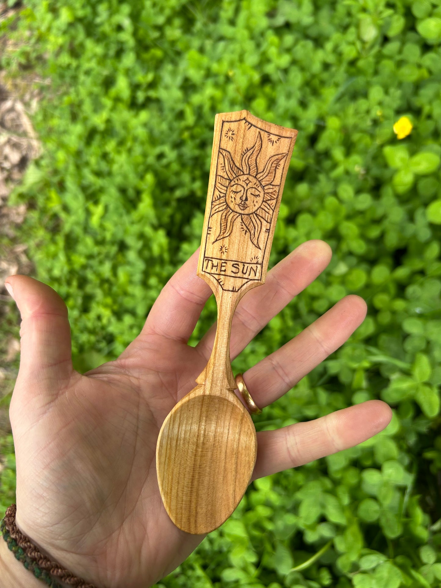 The Sun and The Moon ~ Set of Two ~ Cherry Wood
