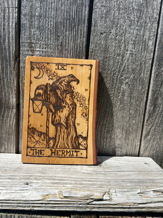 The Hermit ~ Tarot Design ~ Pyrography Art