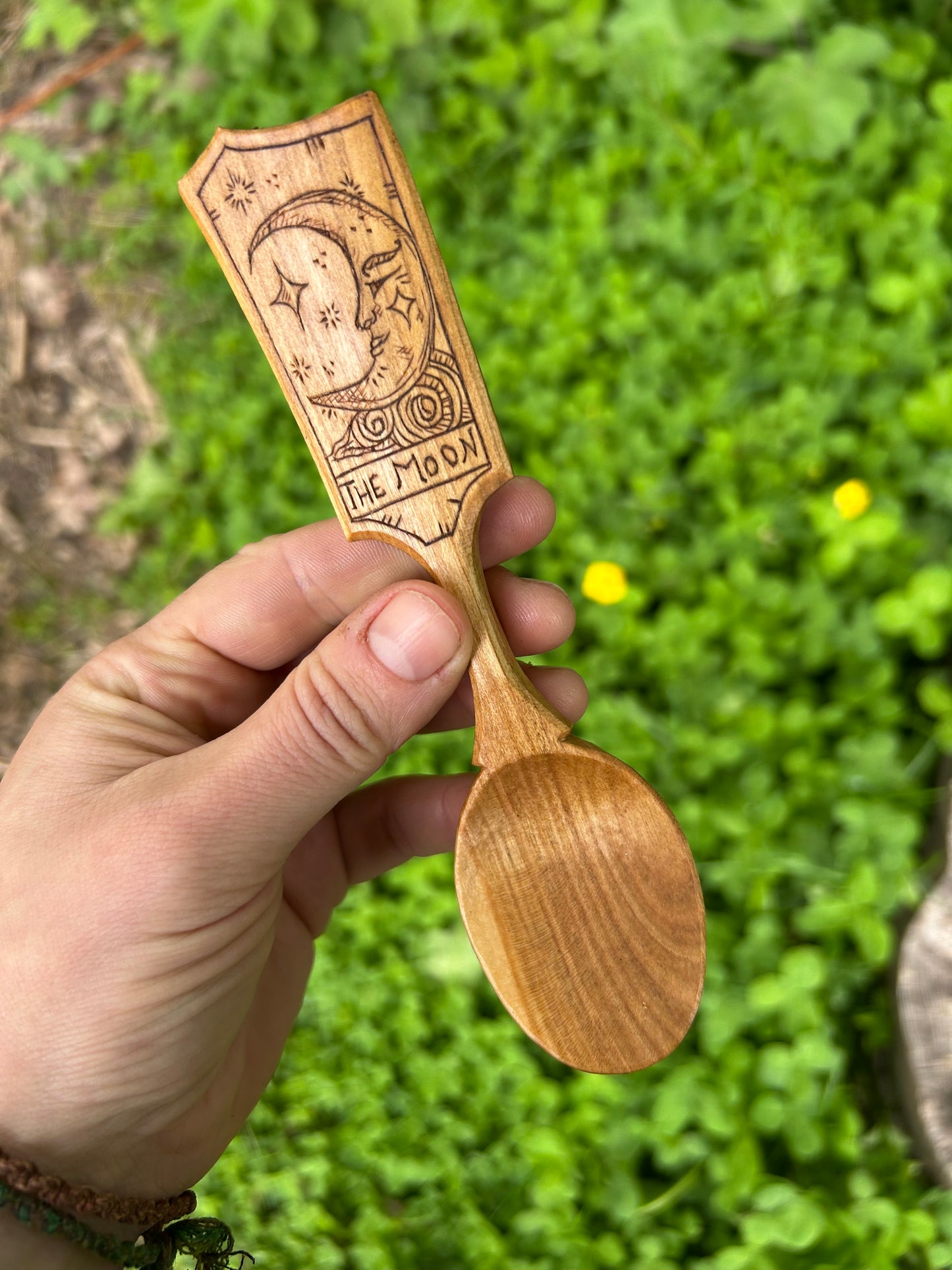 The Sun and The Moon ~ Set of Two ~ Cherry Wood