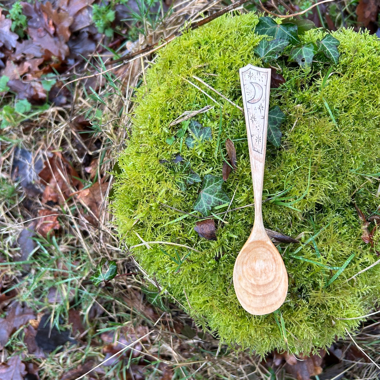 Crescent Moon ~ Eating Spoon ~ Cherry Wood
