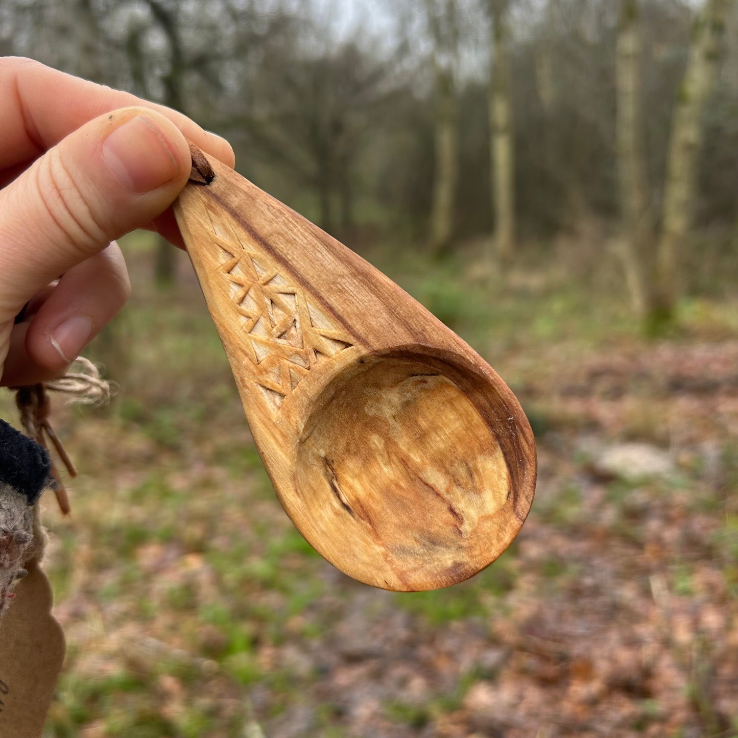 Chunky Coffee Scoop - Spalted Hazel