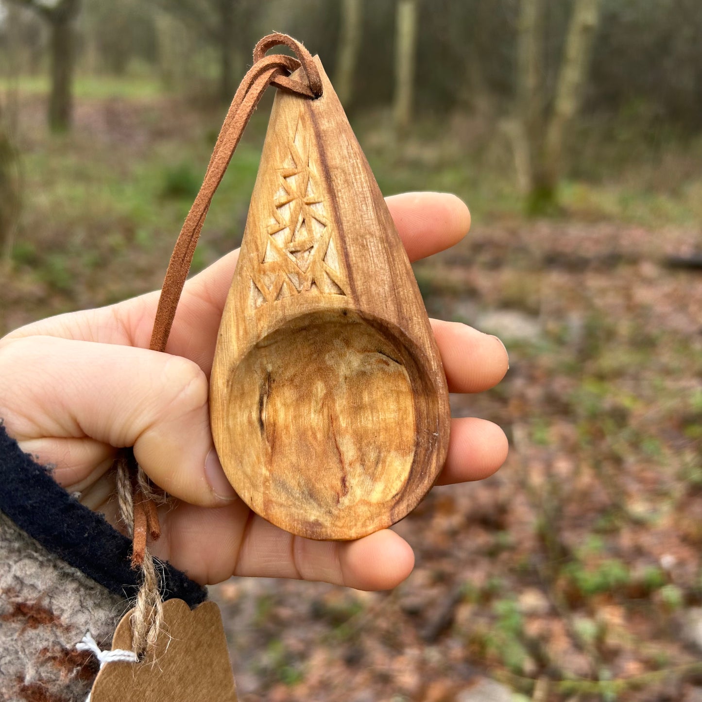 Chunky Coffee Scoop - Spalted Hazel