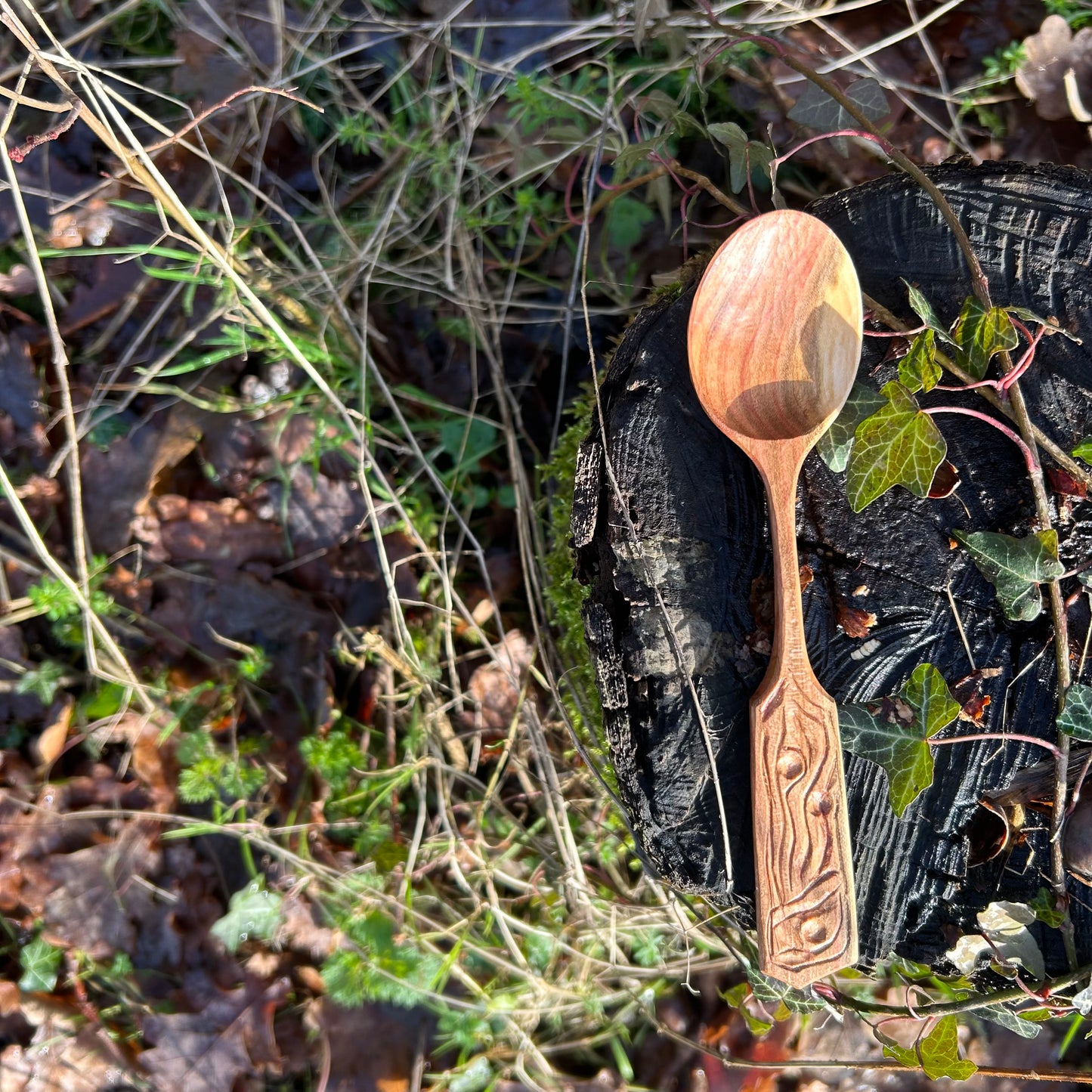 ~ Curve ~ Plum Wood ~ Eating Spoon