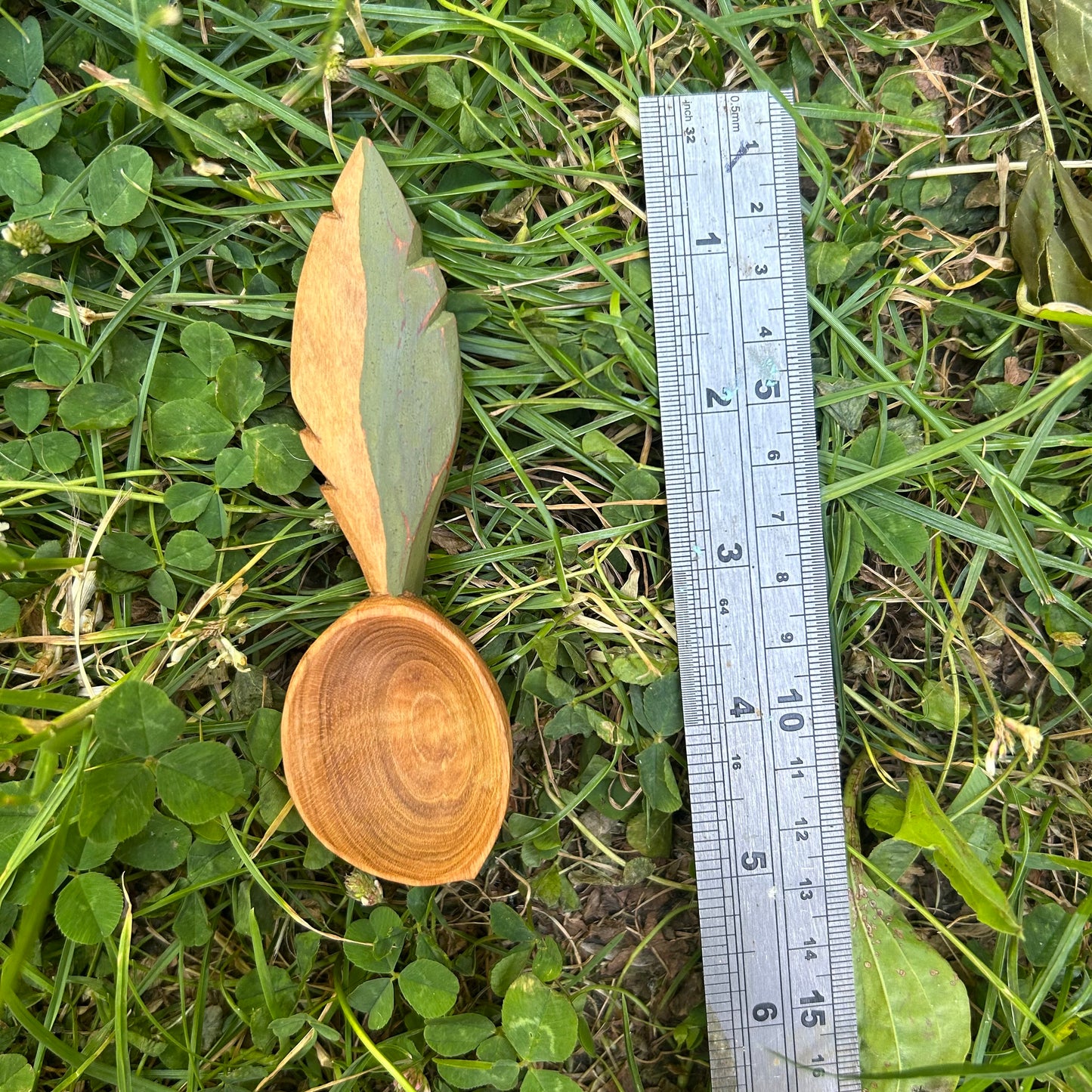 Green Feather Coffee Scoop - Cherry