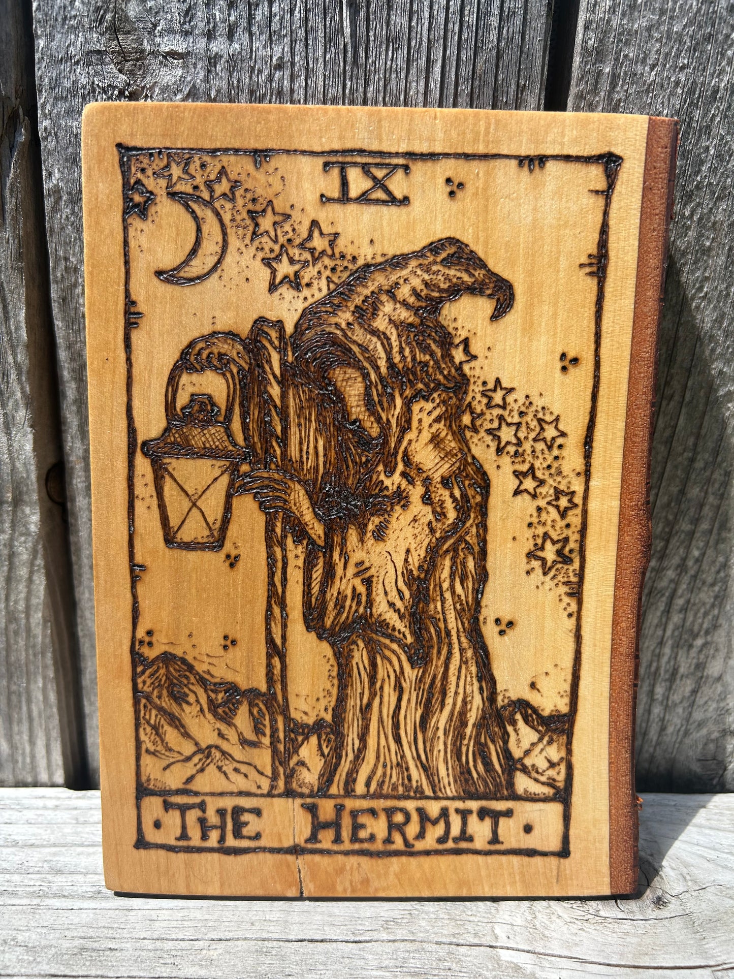 The Hermit ~ Tarot Design ~ Pyrography Art