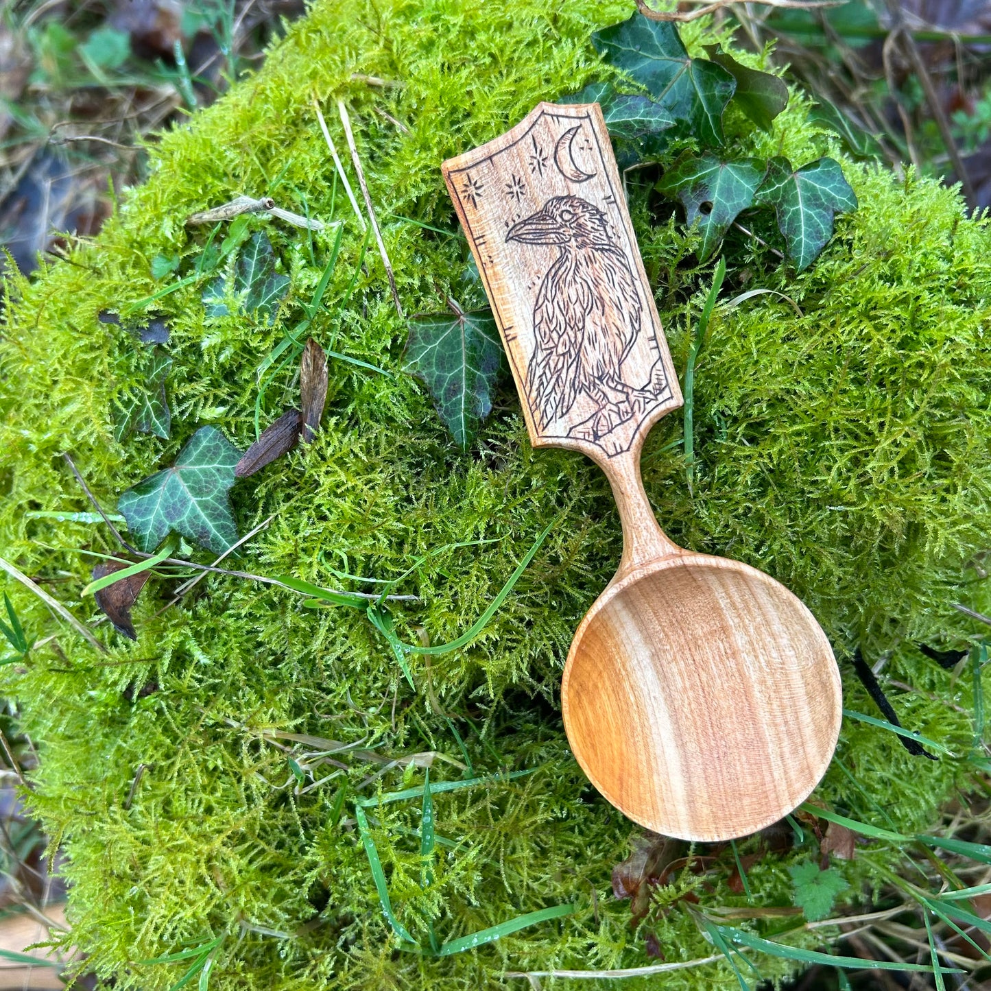 Raven Moon ~ Scoop ~ Cherry Wood