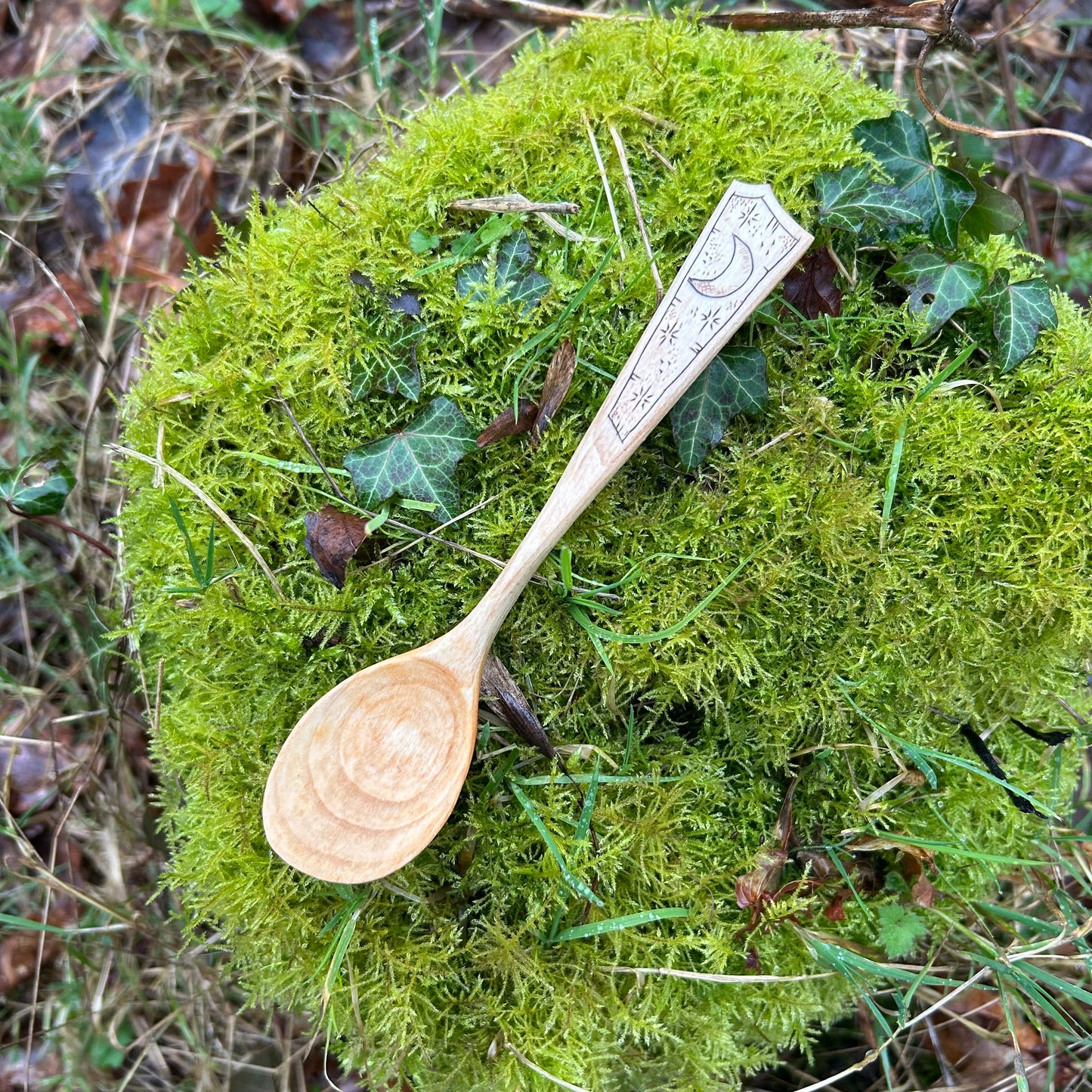 Crescent Moon ~ Eating Spoon ~ Cherry Wood