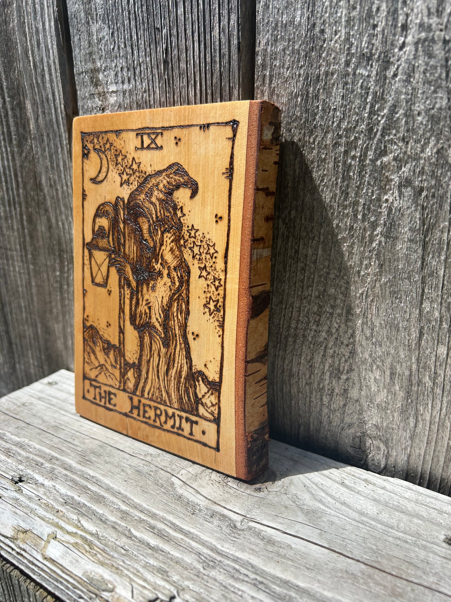 The Hermit ~ Tarot Design ~ Pyrography Art