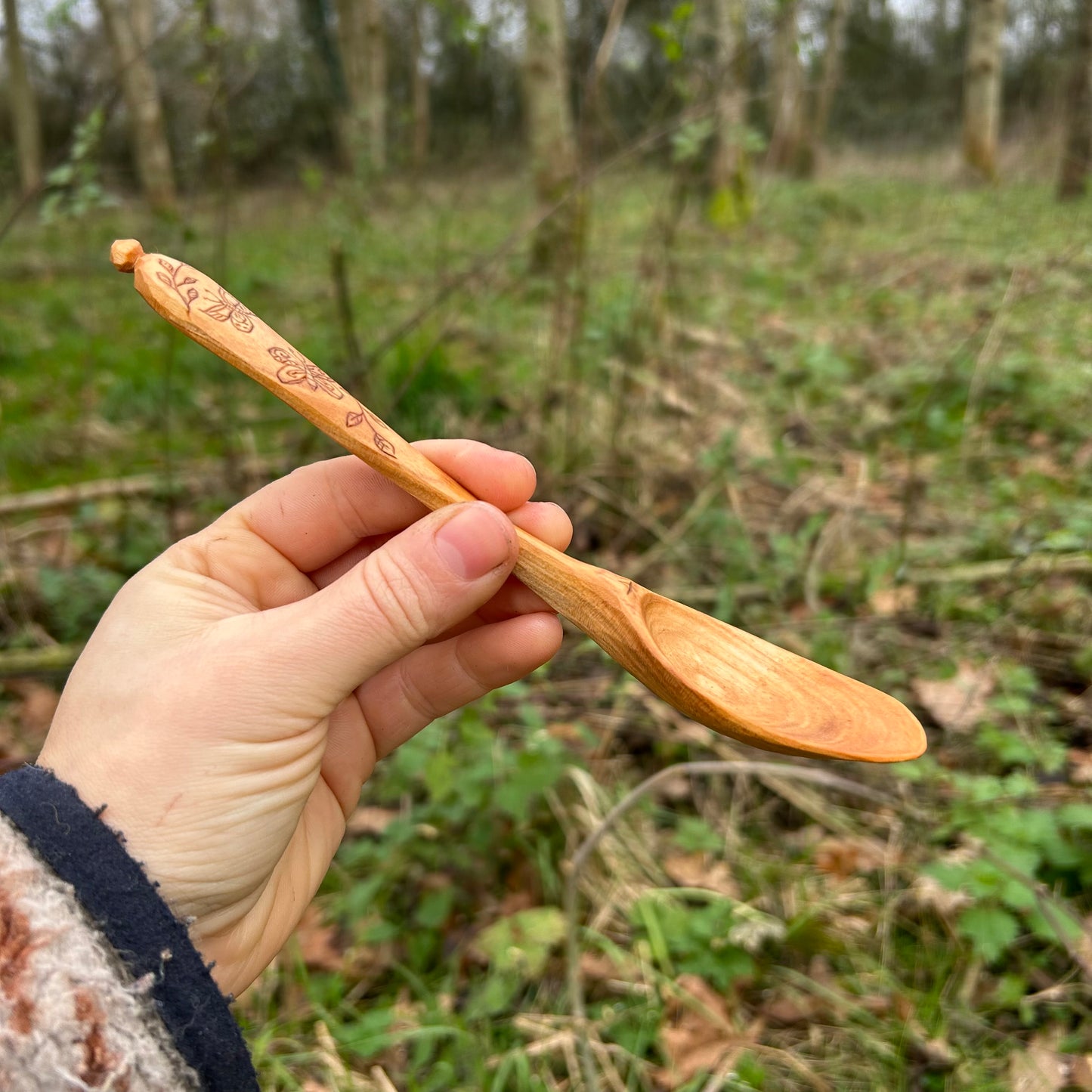 Butterfly Flutterby Eating Spoon - Cherry