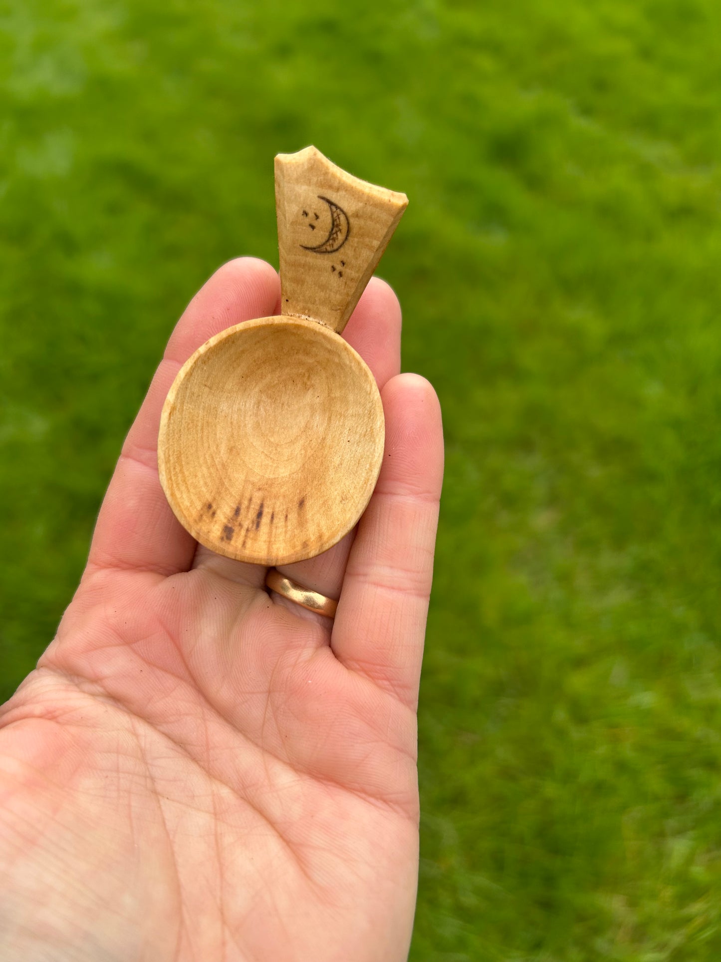 Moon and Sun ~ Set of Two Caddy Spoons