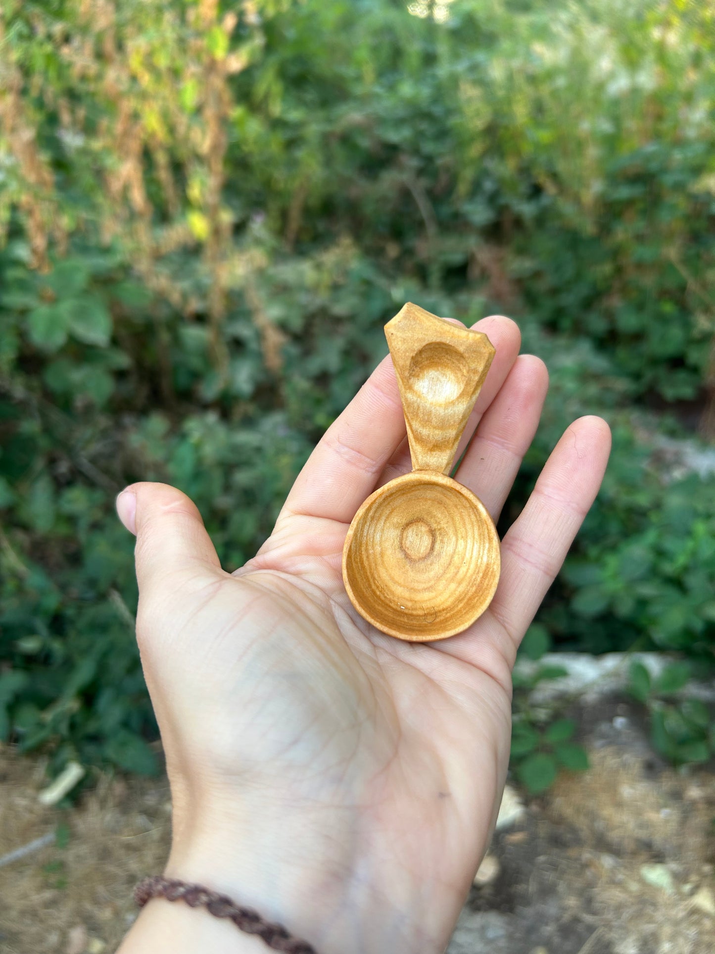 Circles ~ Caddy Spoon ~ Cherry Wood