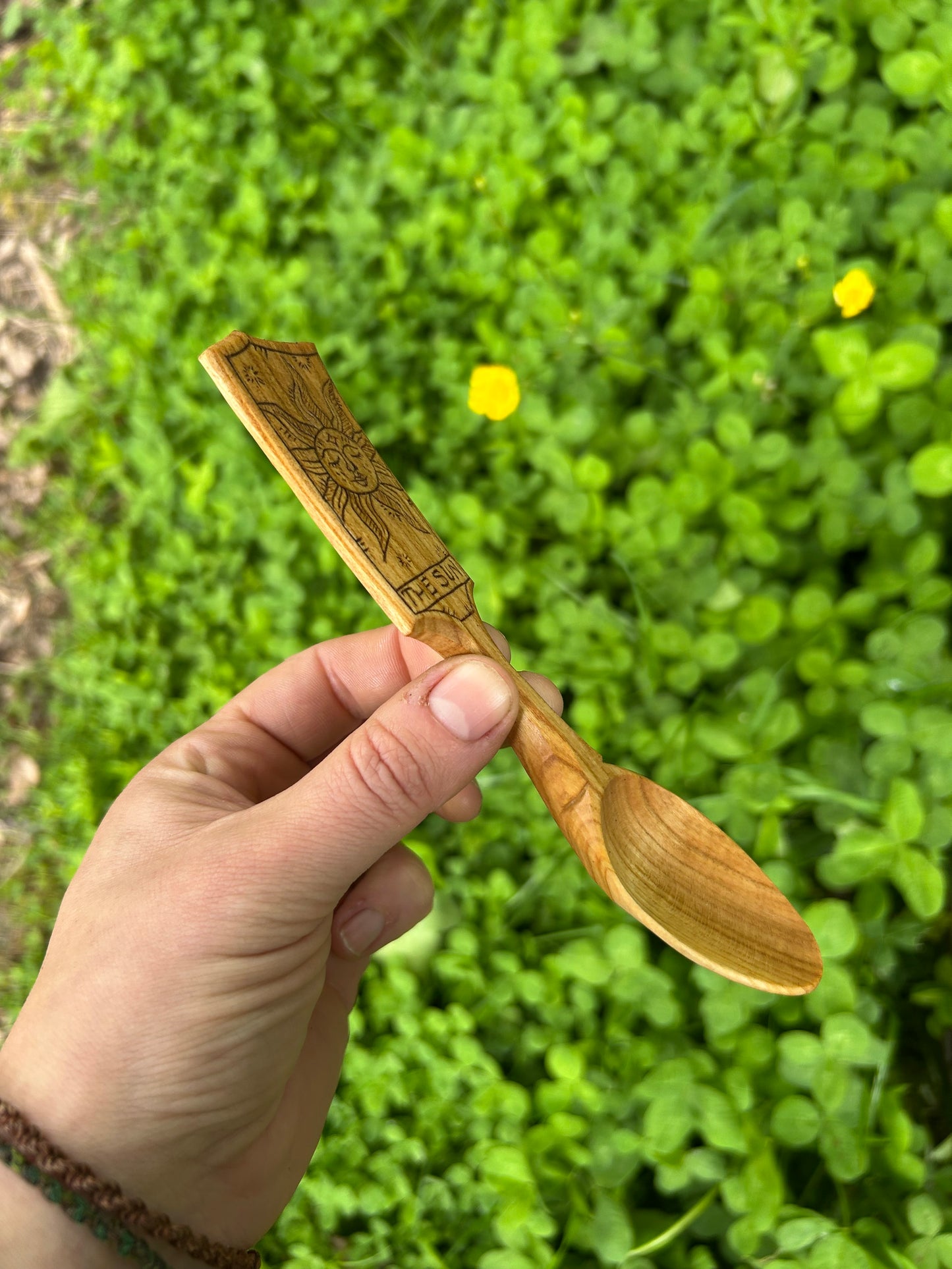 The Sun and The Moon ~ Set of Two ~ Cherry Wood