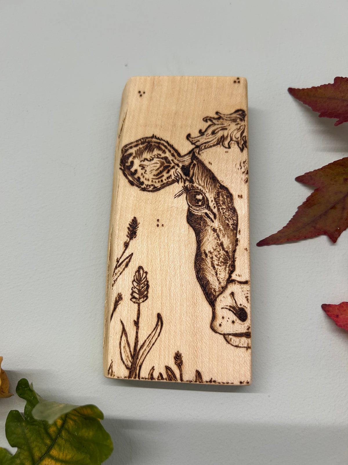 Dairy Cow ~ Mini Pyrography Artwork