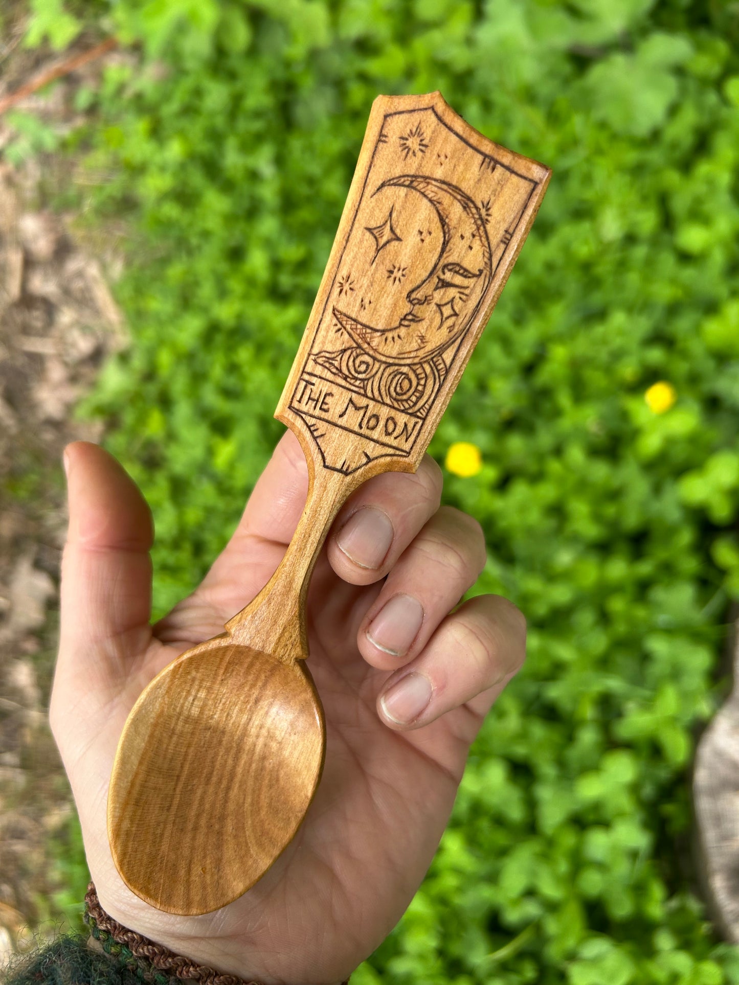 The Sun and The Moon ~ Set of Two ~ Cherry Wood