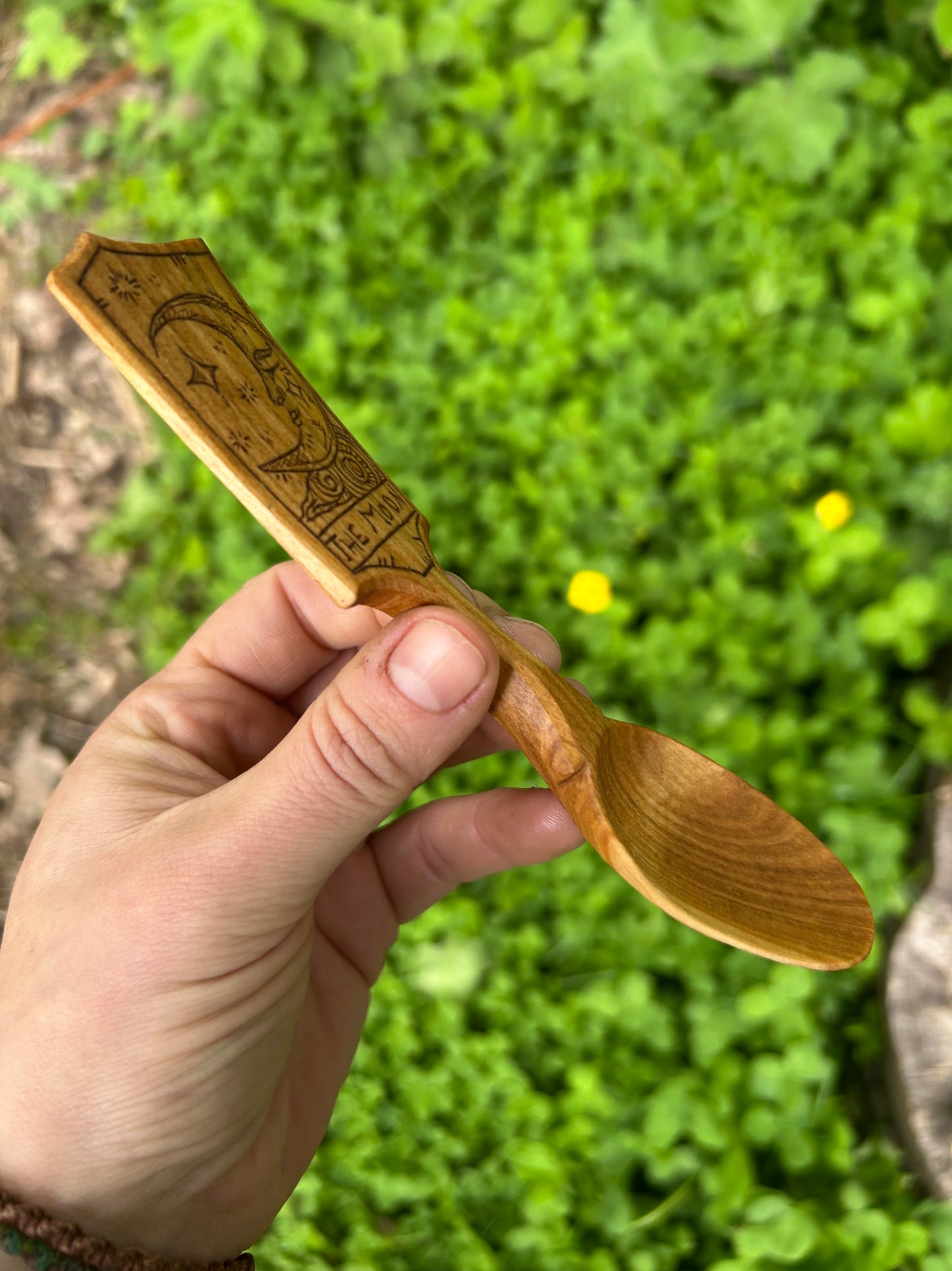 The Sun and The Moon ~ Set of Two ~ Cherry Wood