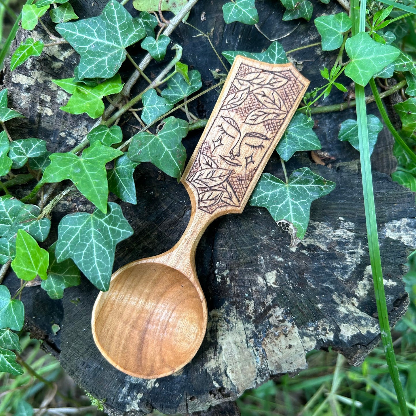 Lady of the Woods ~ coffee scoop ~ Cherry wood